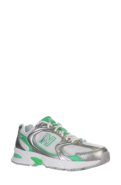 New Balance Gender Inclusive 530 Sneaker in Silver Metallic/Green Apple at Nordstrom, Size 6.5 Women's Product Image