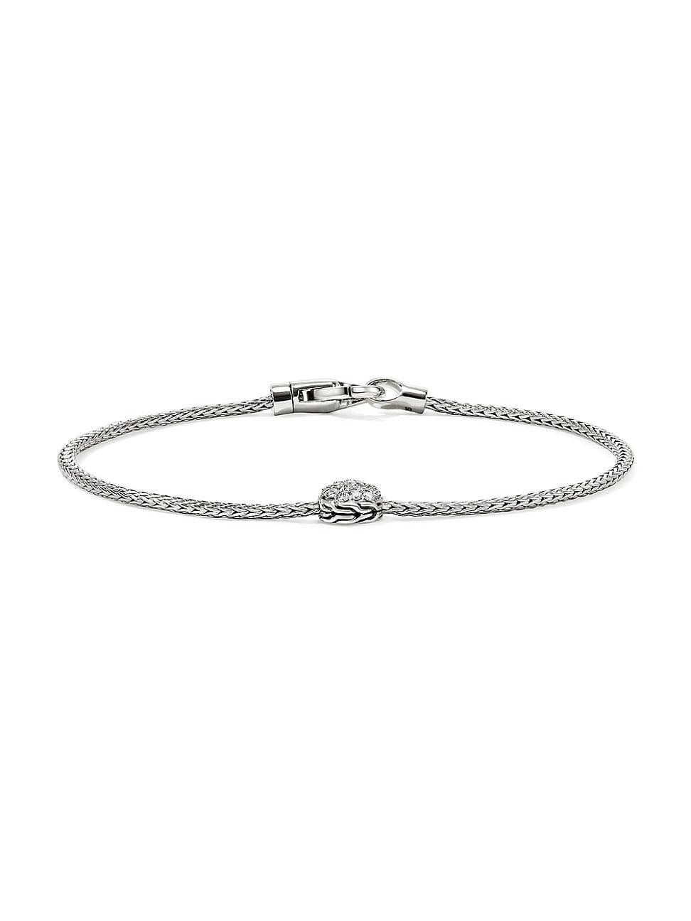 Womens JH Essentials Sterling Silver & 0.15 TCW Diamond Bracelet Product Image