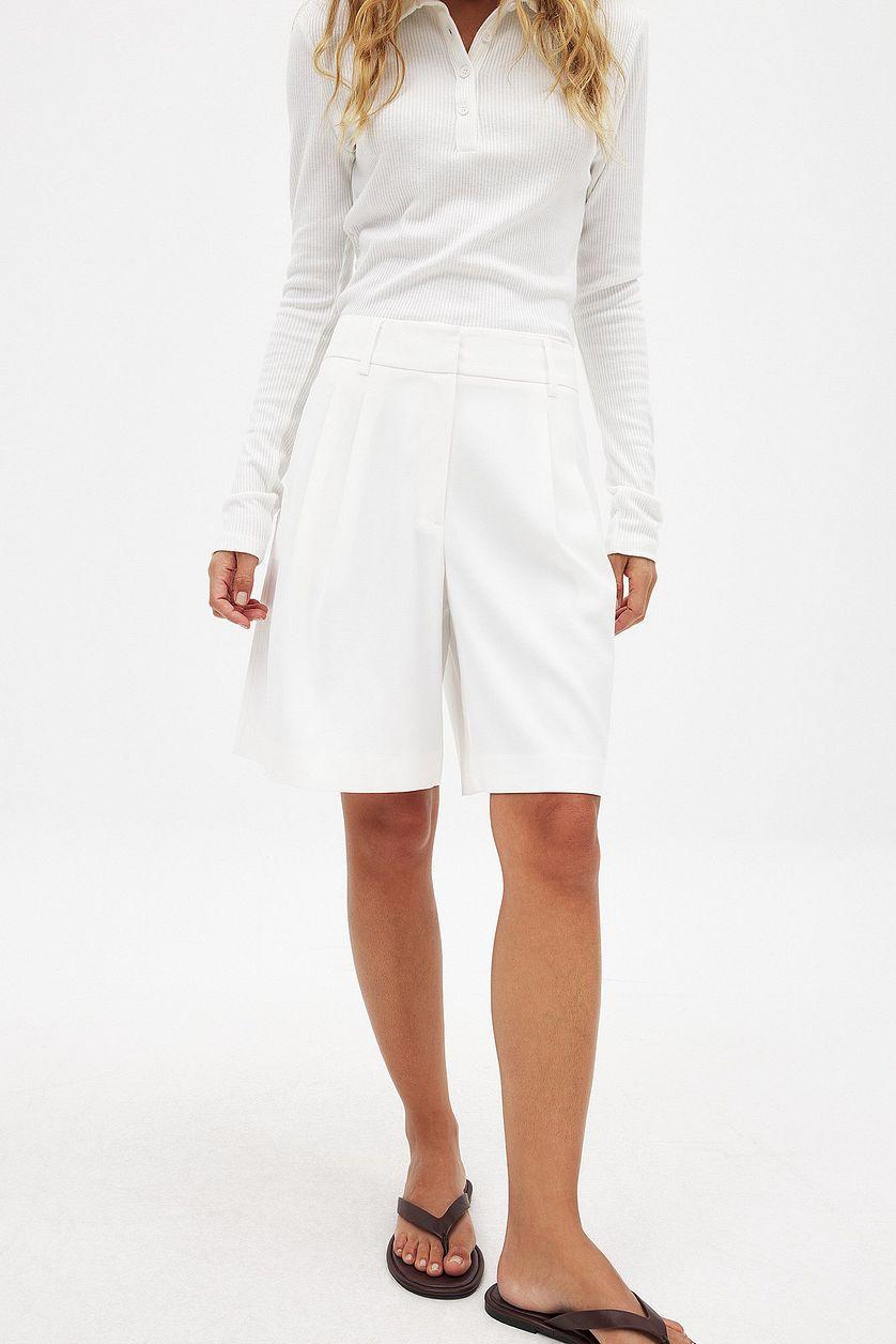 Wide Leg Mid Waist Shorts Product Image