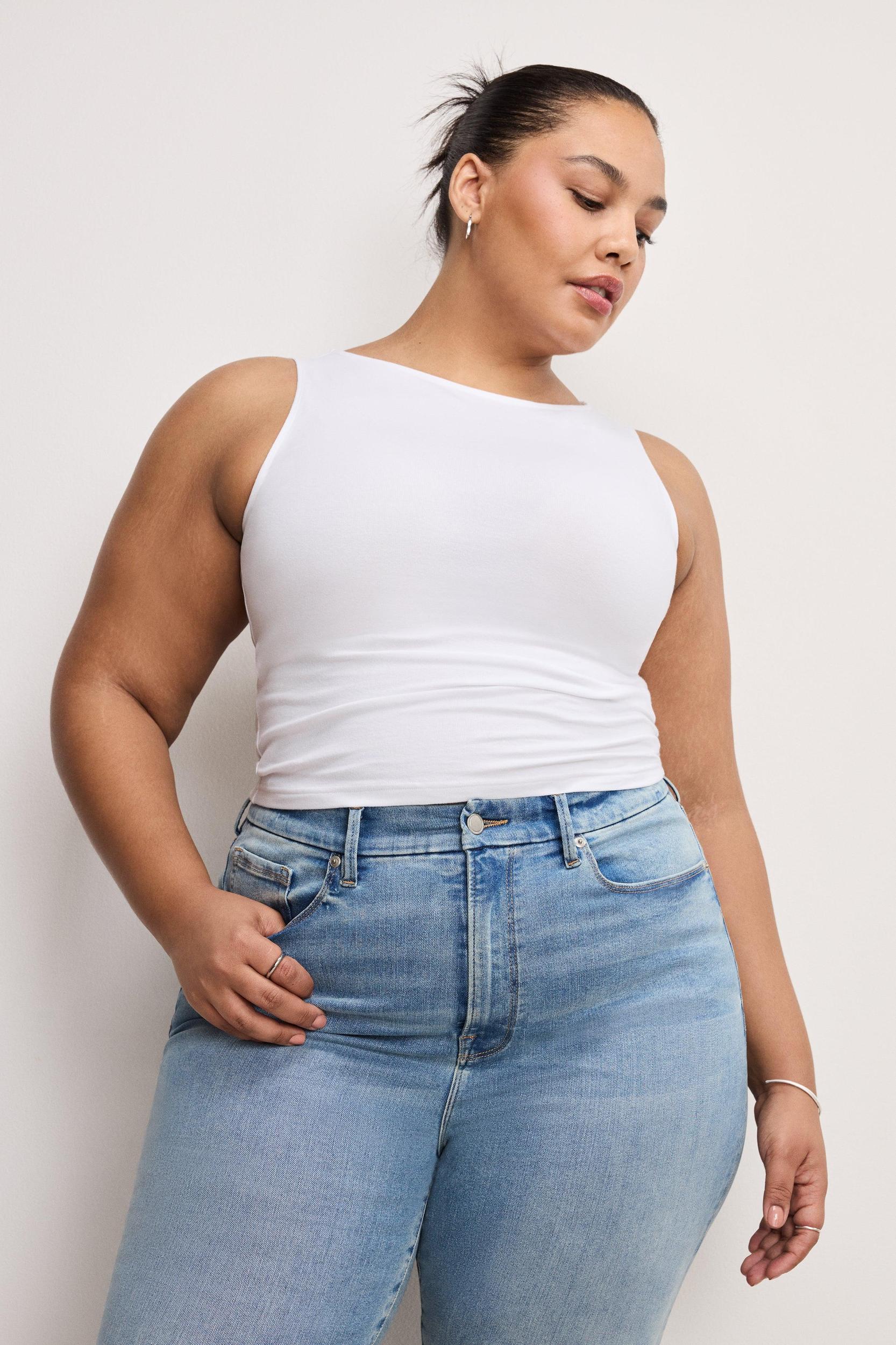 SUPER STRETCH BOATNECK TANK | WHITE001 Product Image