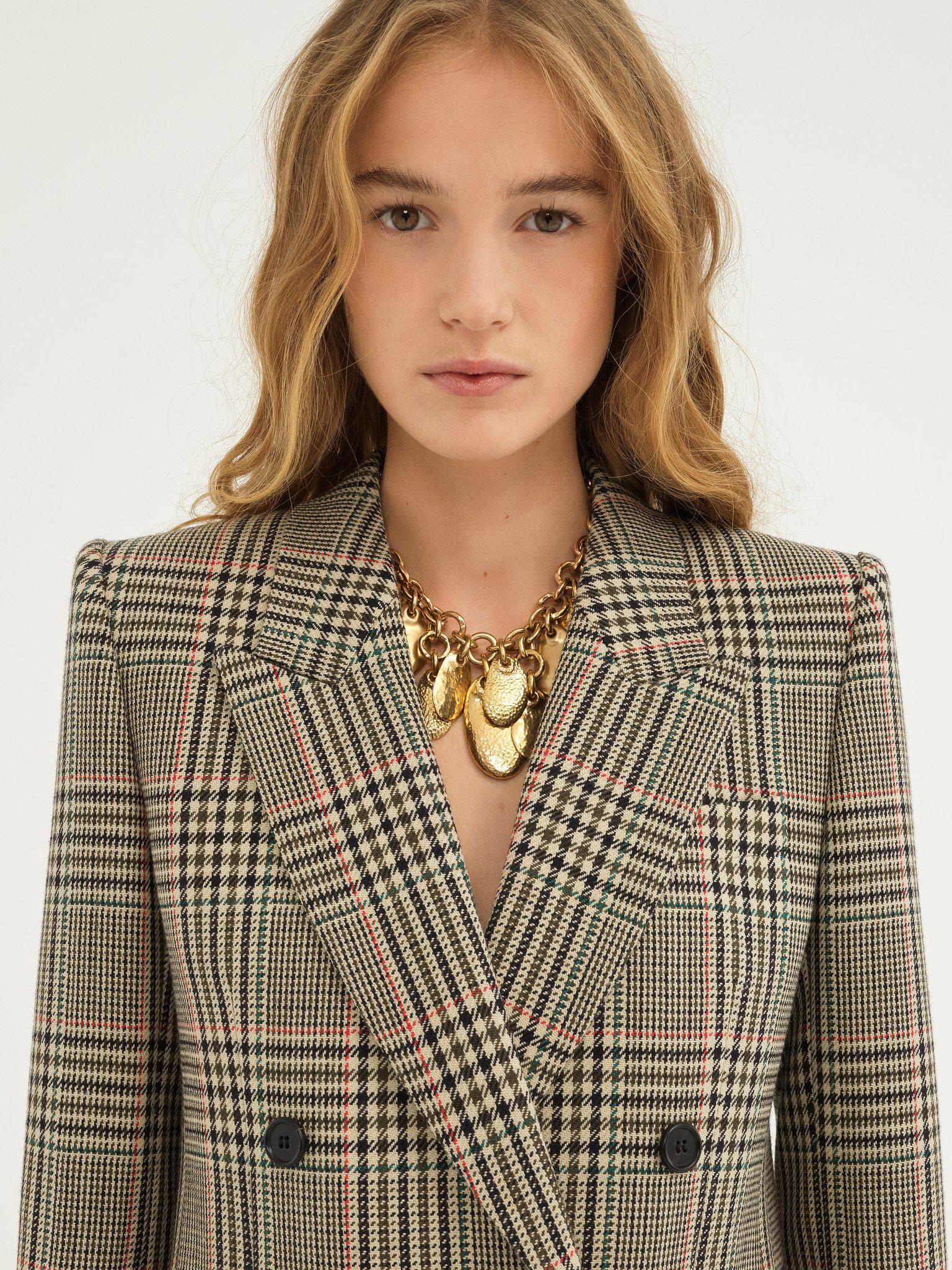 Tailored jacket in Prince of Wales wool Product Image