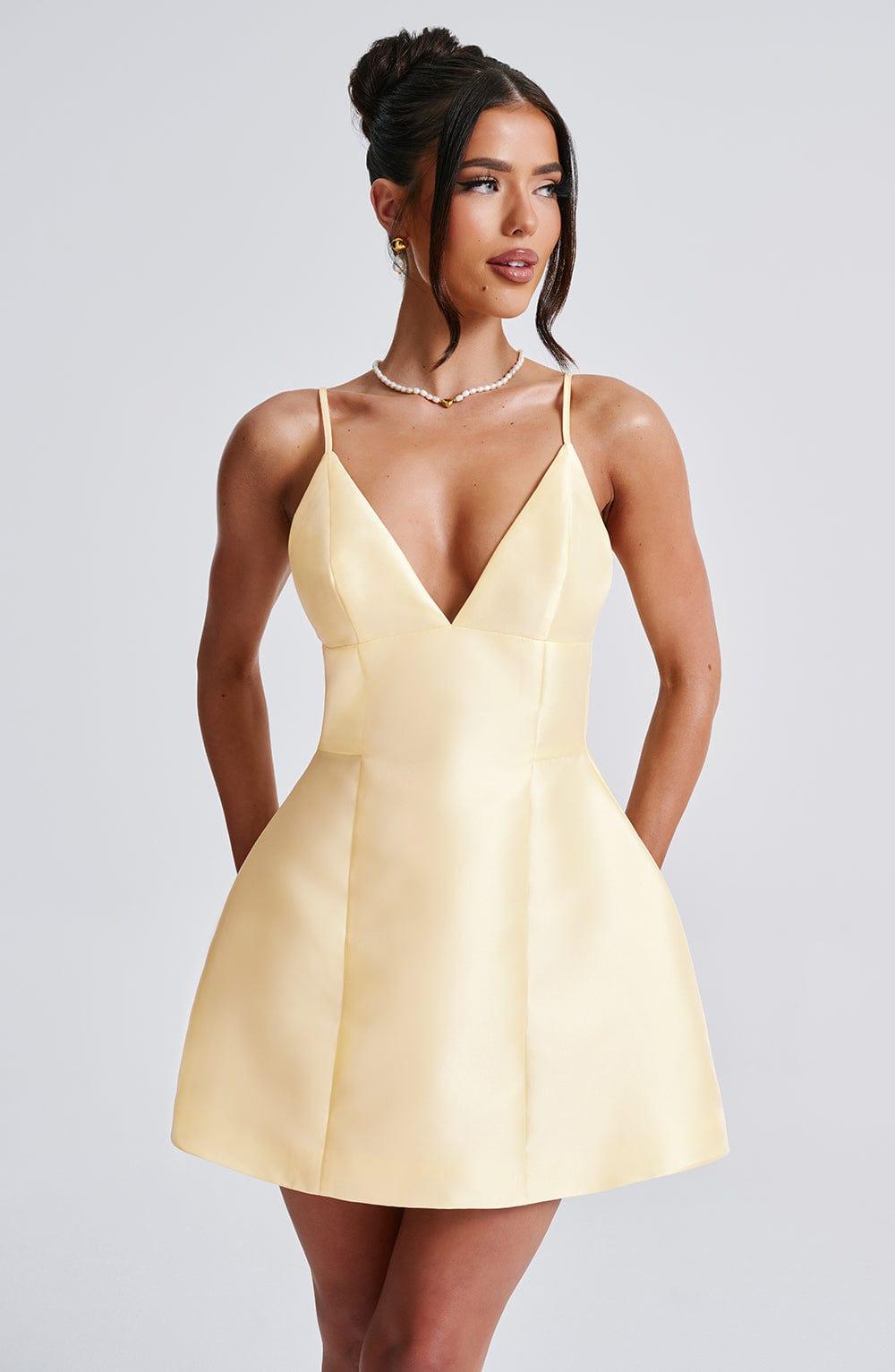 Nicole Mini Dress - Lemon Product Image