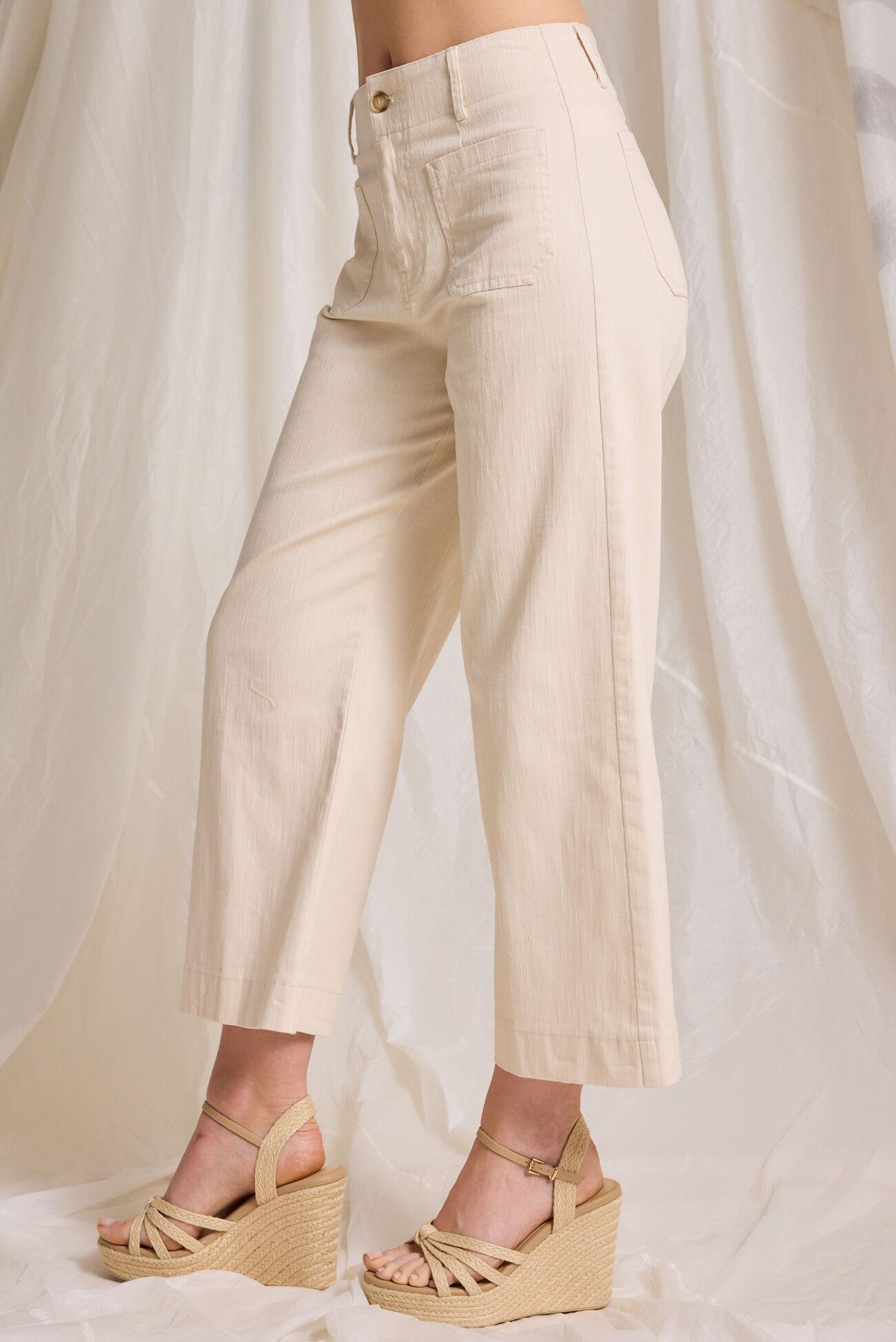 Ellie Linen Crop Pants Product Image