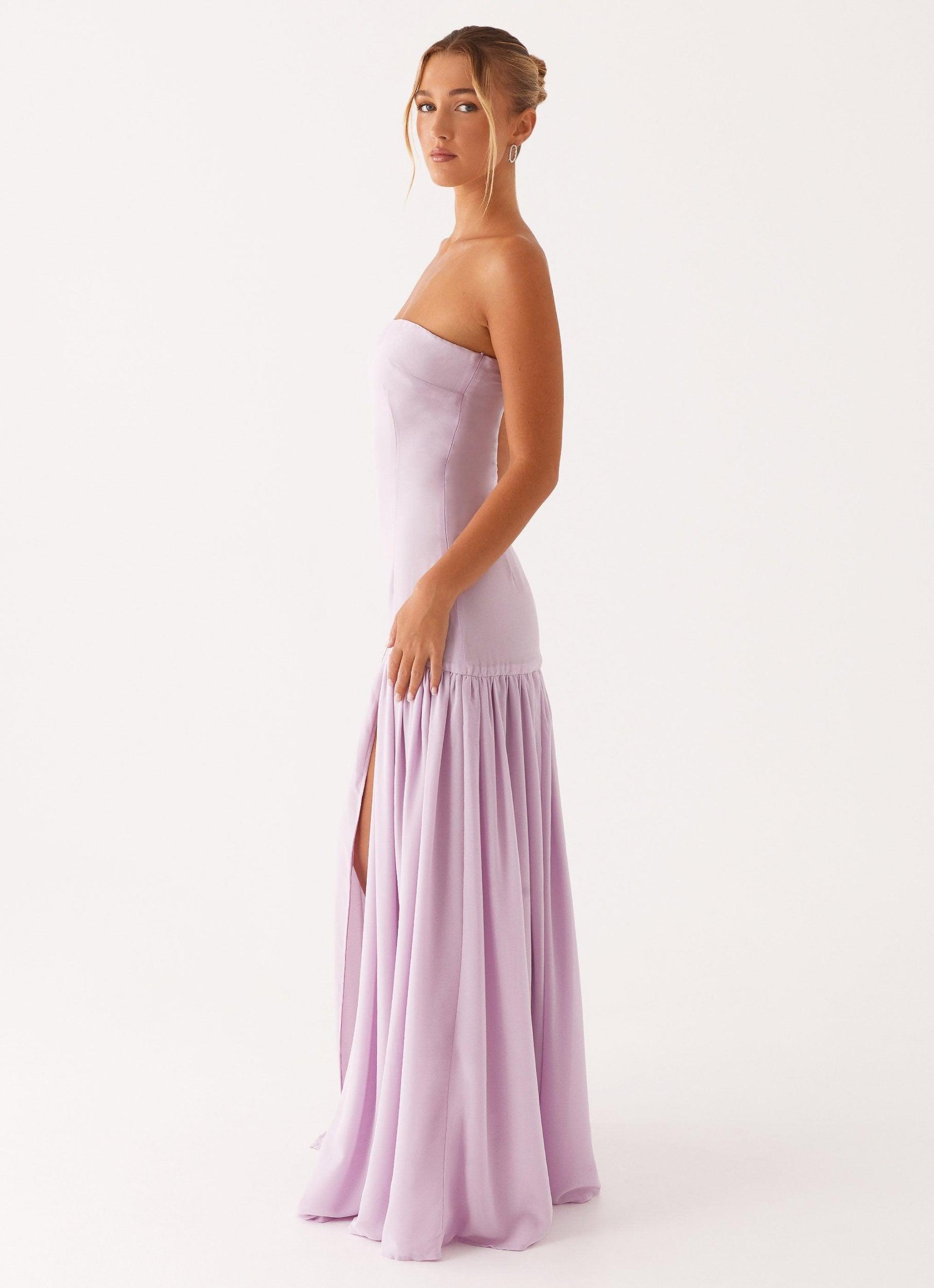 Eden Strapless Maxi Dress - Lilac Product Image