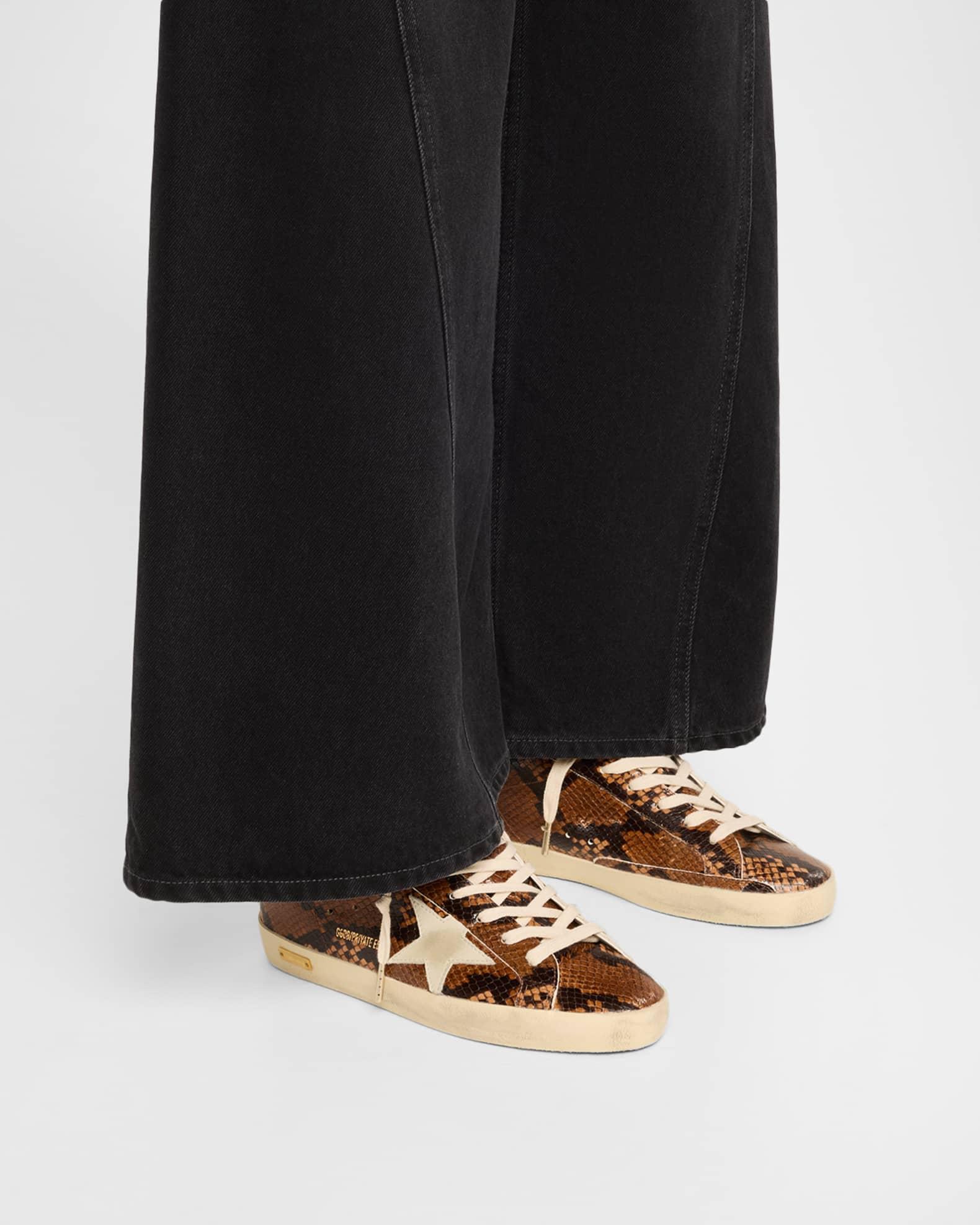 Superstar Pyhton-Print Mixed Leather Low-Top Sneakers Product Image