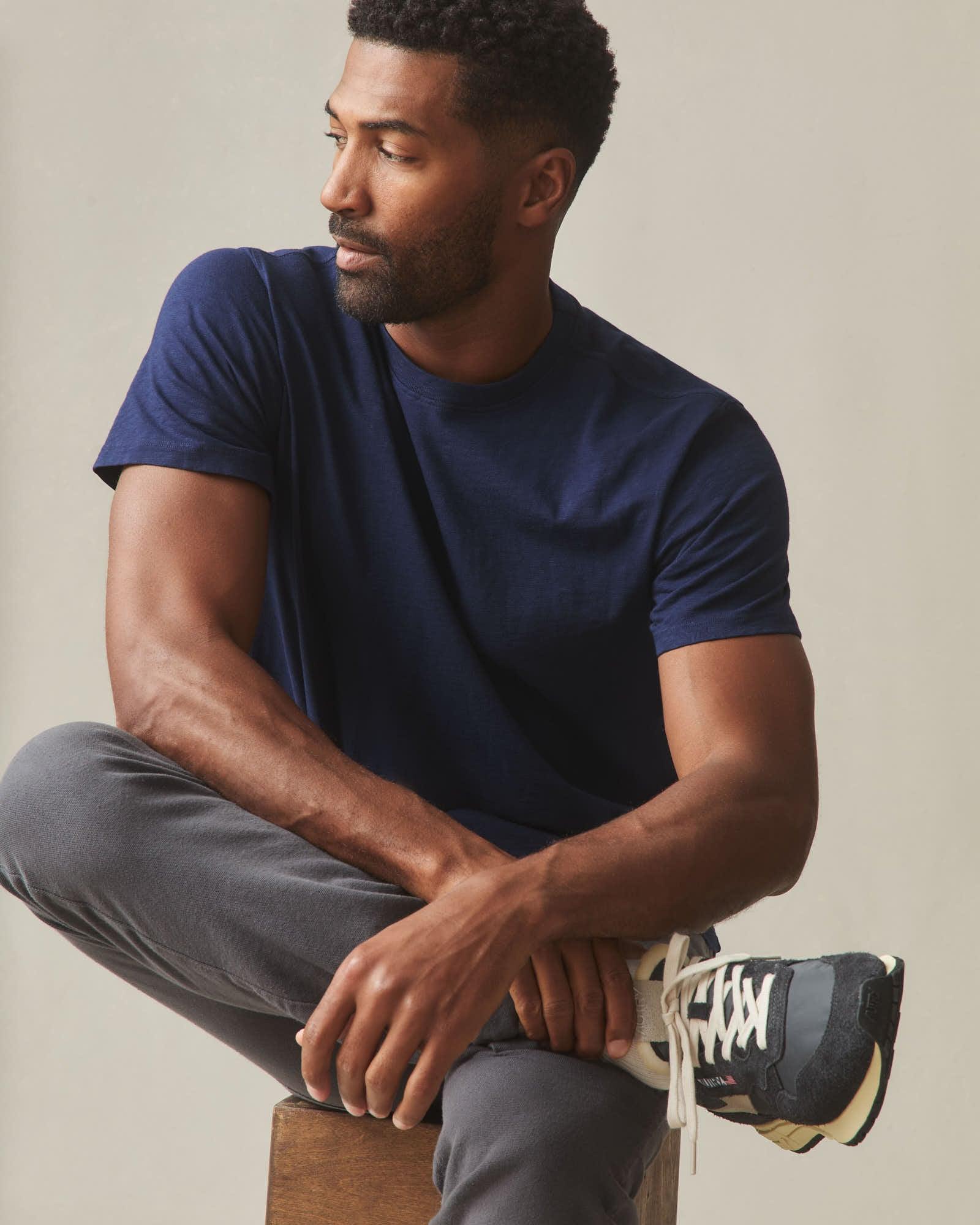 Men's Premium Slub Crew Tee - Pageant Blue Product Image