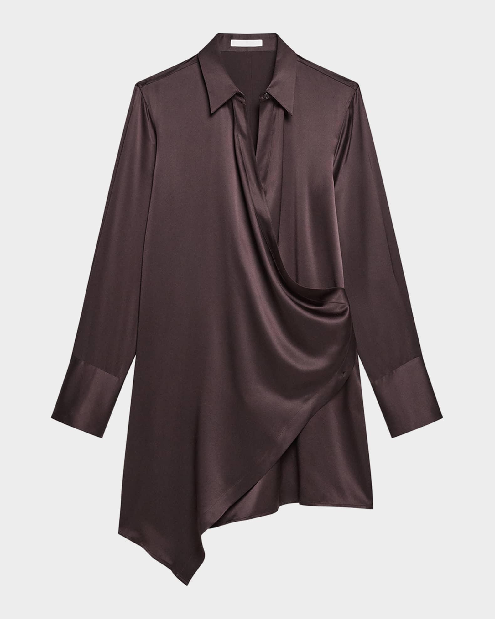Silk Wrap Shirtdress  Product Image