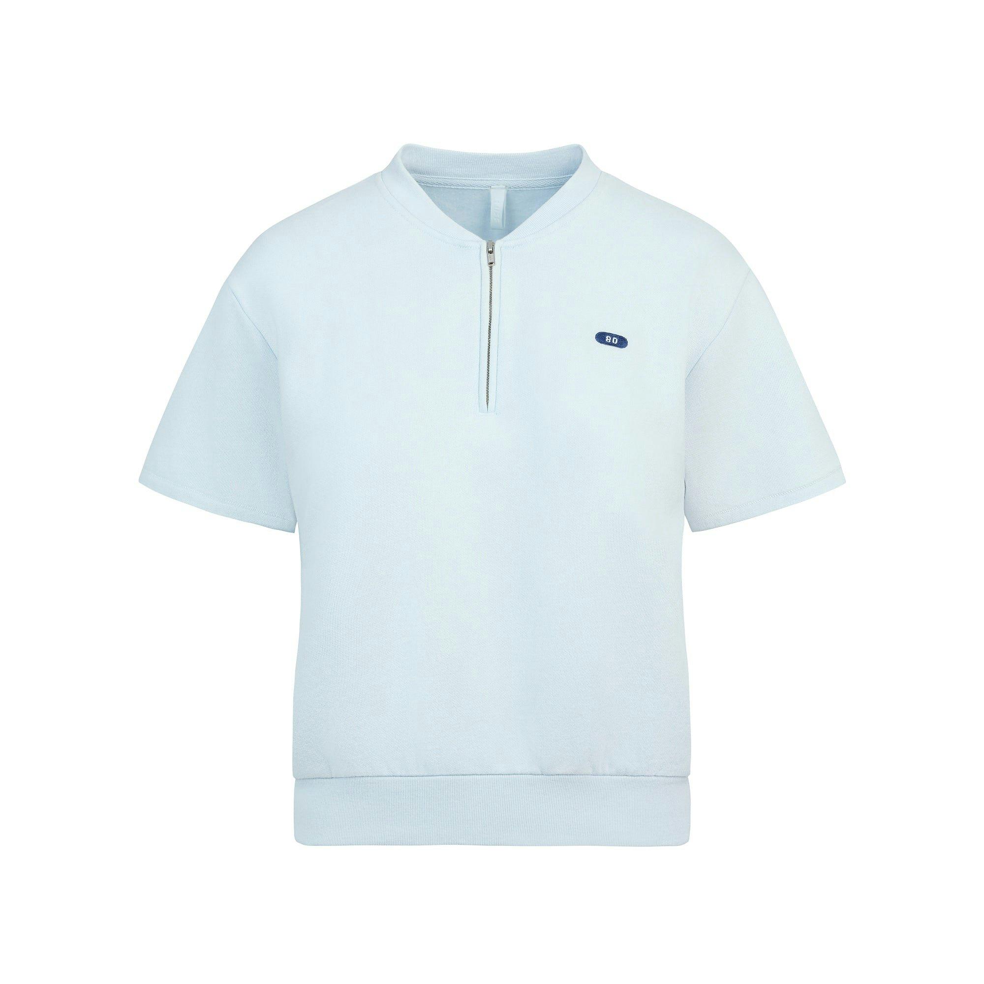 LIGHTWEIGHT FLEECE SHORT SLEEVE QUARTER ZIP | FROST Product Image