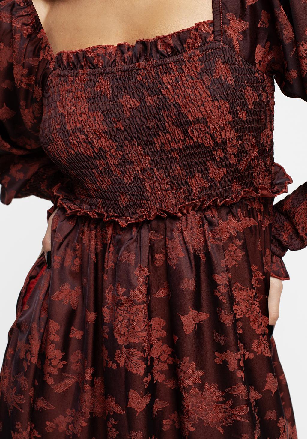 Euthalia Butterfly Jacquard Mini Dress Product Image