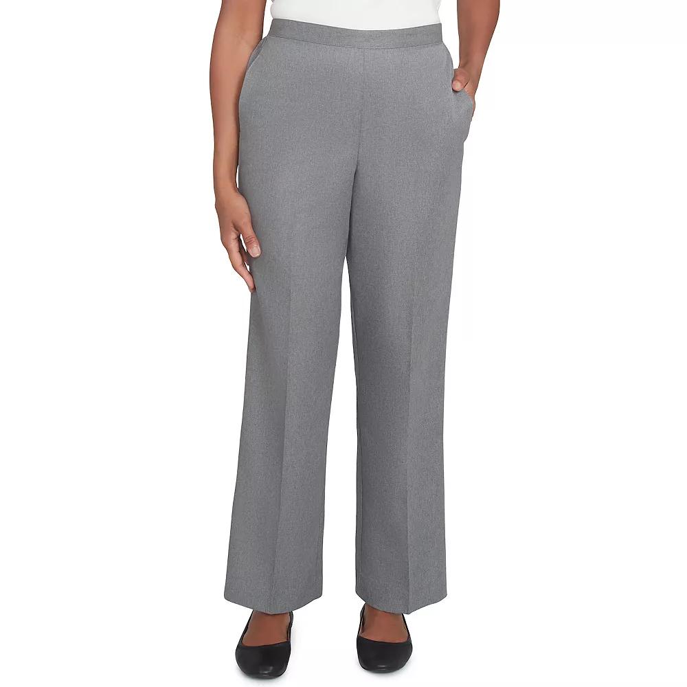 Women's Alfred Dunner Soft Heather Microfiber Average Length Pant, Size: 16, Grey Product Image