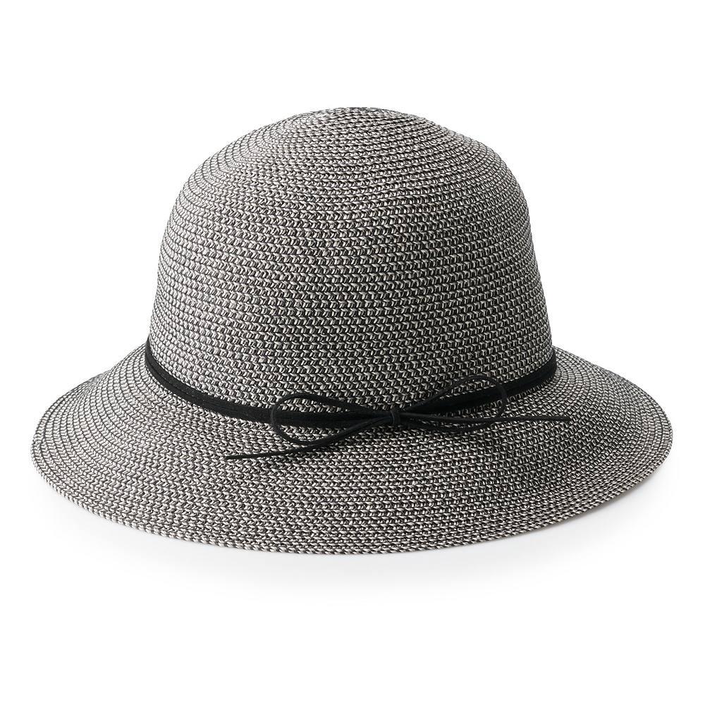 Women's Sonoma Goods For Life® Packable Cloche Hat with Faux Suede Trim, Black Combo Product Image