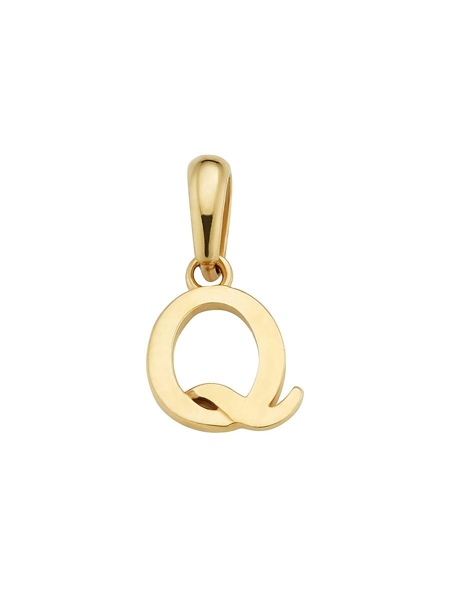 Womens 14K Yellow Gold My Letter Initial Pendant Charm Product Image