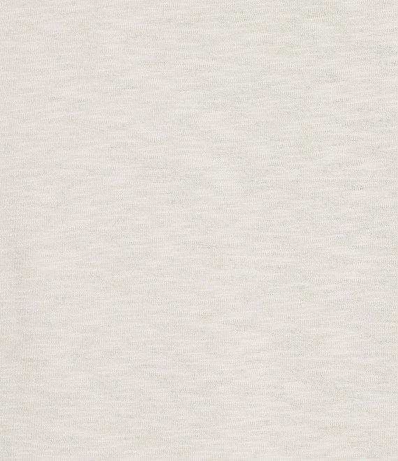 Democracy Mix-Media Scoop Neck Embroidered Elbow Puff Sleeve Top Product Image