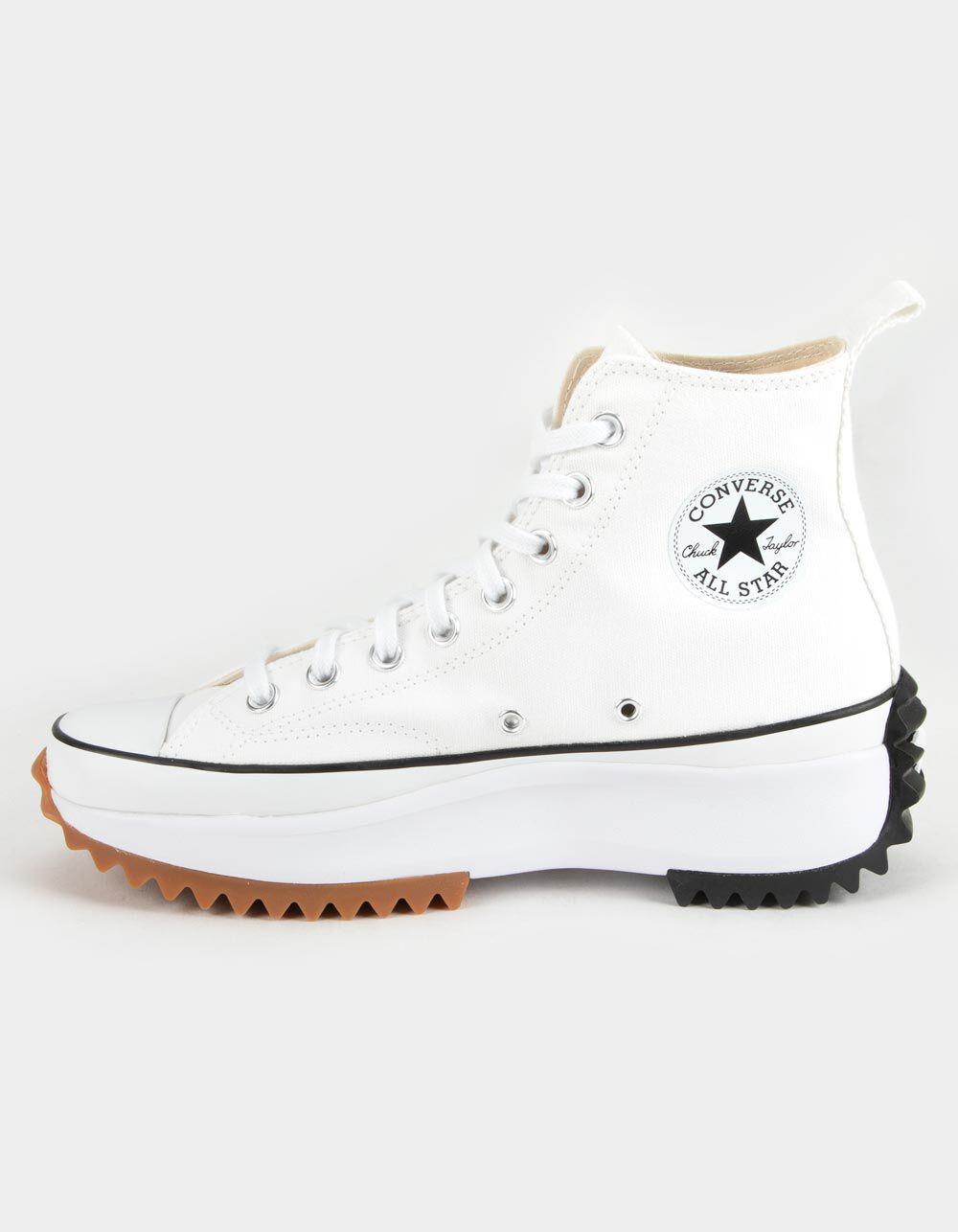 CONVERSE Run Star Hike High Top Platform Shoes - WHITE Product Image