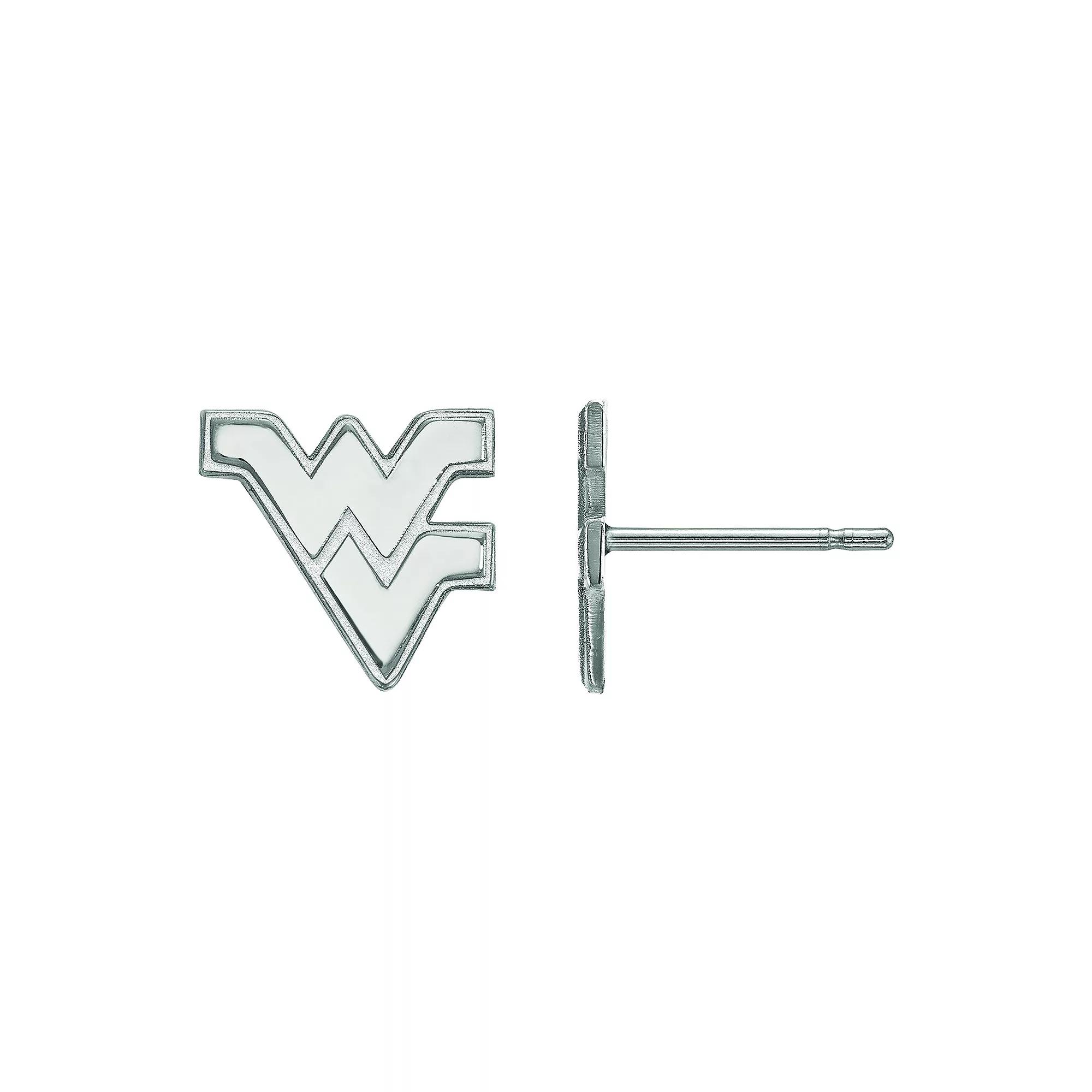 LogoArt Sterling SilverWest Virginia Mountaineers Extra Small Post Earrings, Womens Product Image