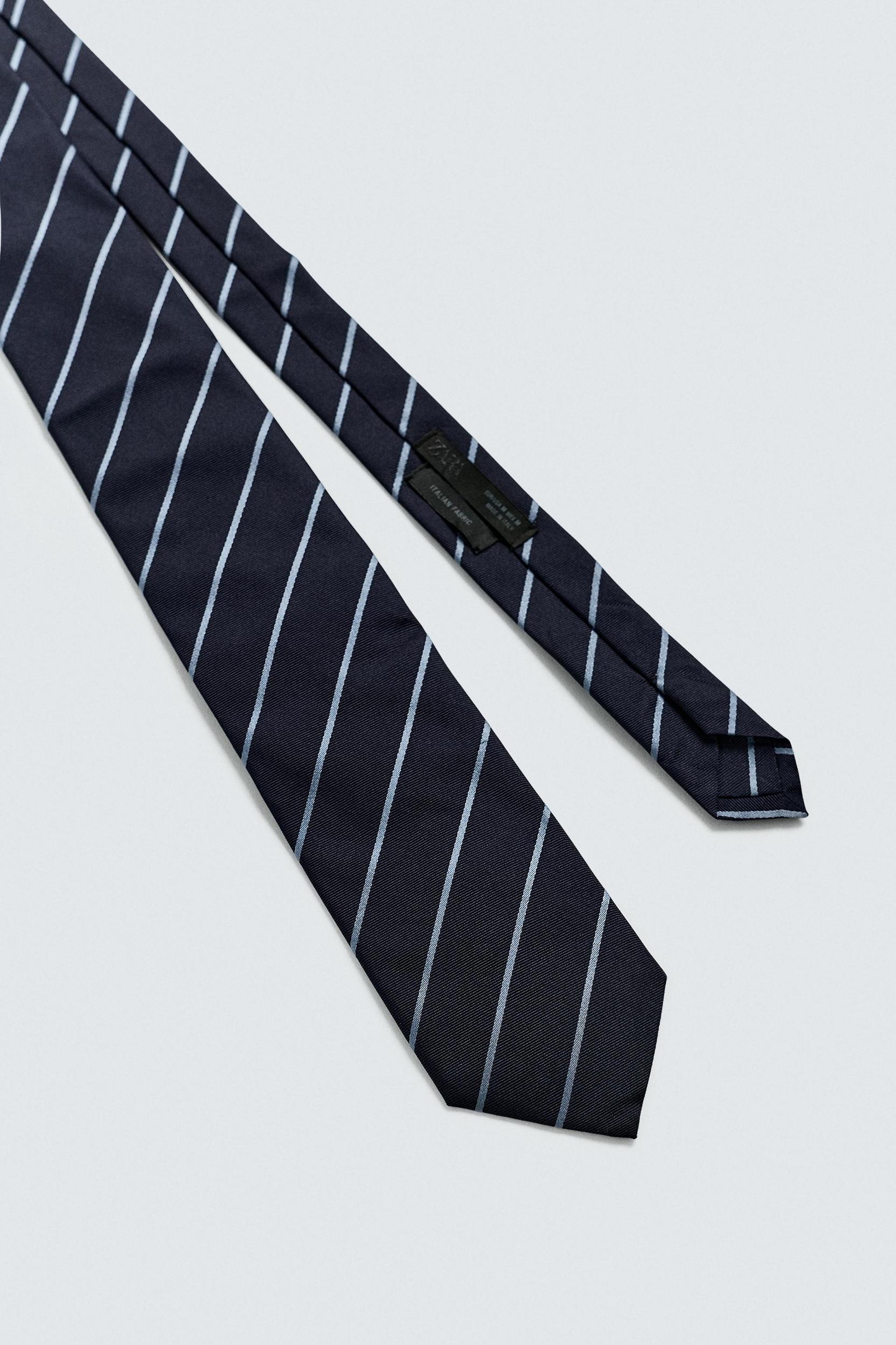 100% SILK STRIPED TIE Product Image