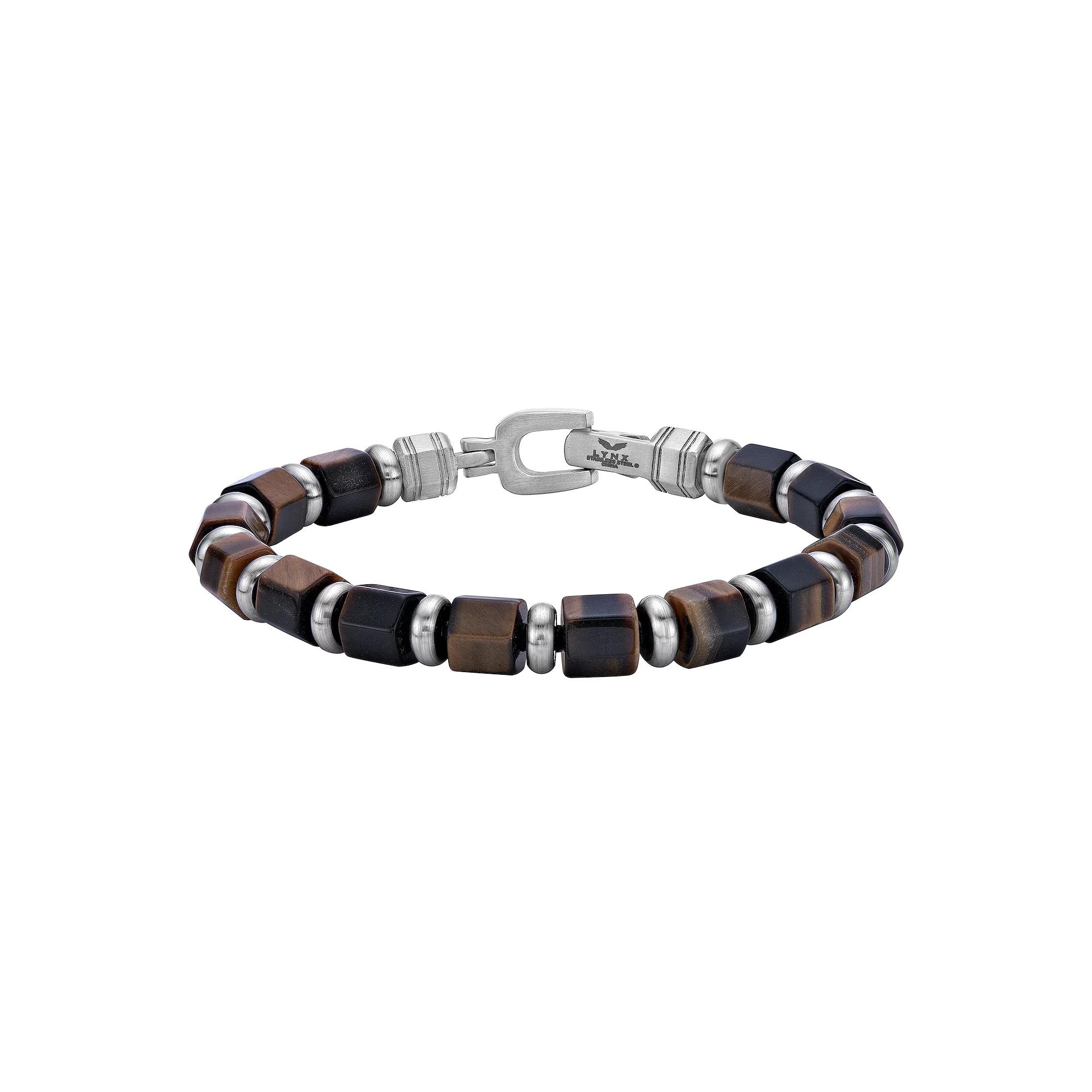 Men's LYNX Stainless Steel Bead Bracelet,  Product Image