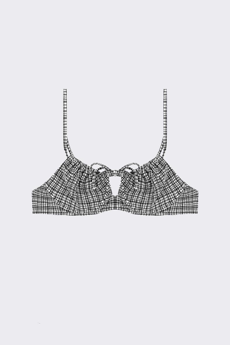 Neve Bikini Top - Graphic Gingham Product Image