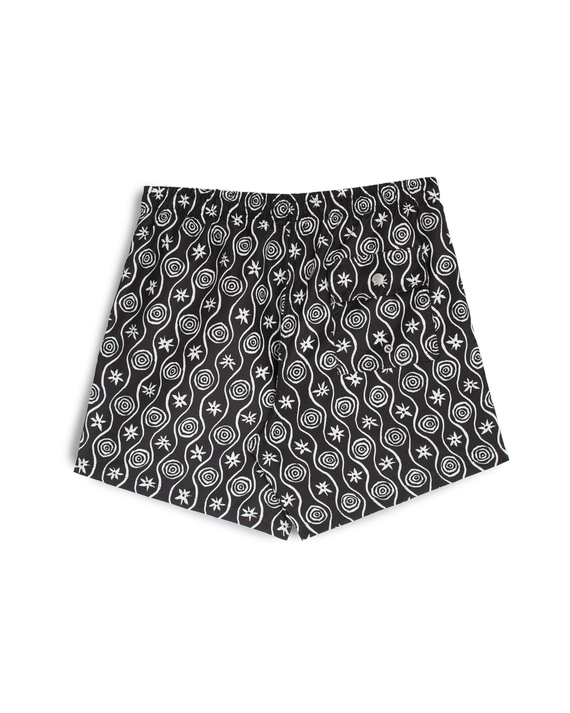 Black Sunwhirl Print Swim Trunk Product Image
