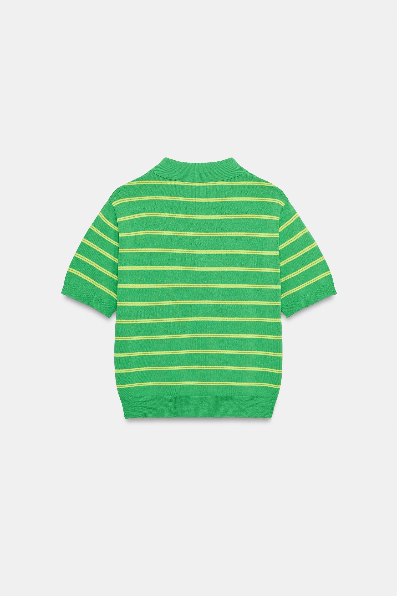 STRIPED SHORT SLEEVE KNIT POLO Product Image