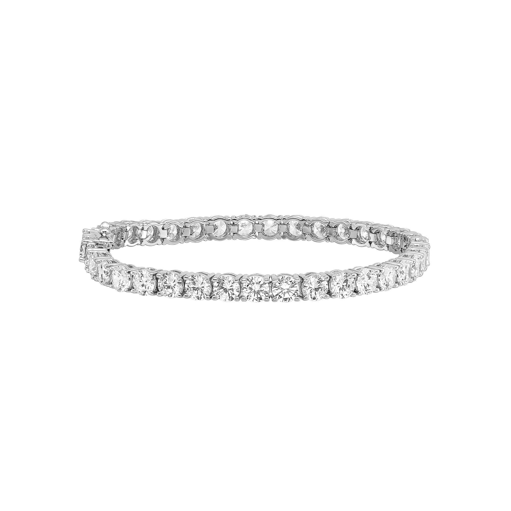 Sterling Shimmer Cubic Zirconia Bracelet, Women's, Size: 7" Product Image