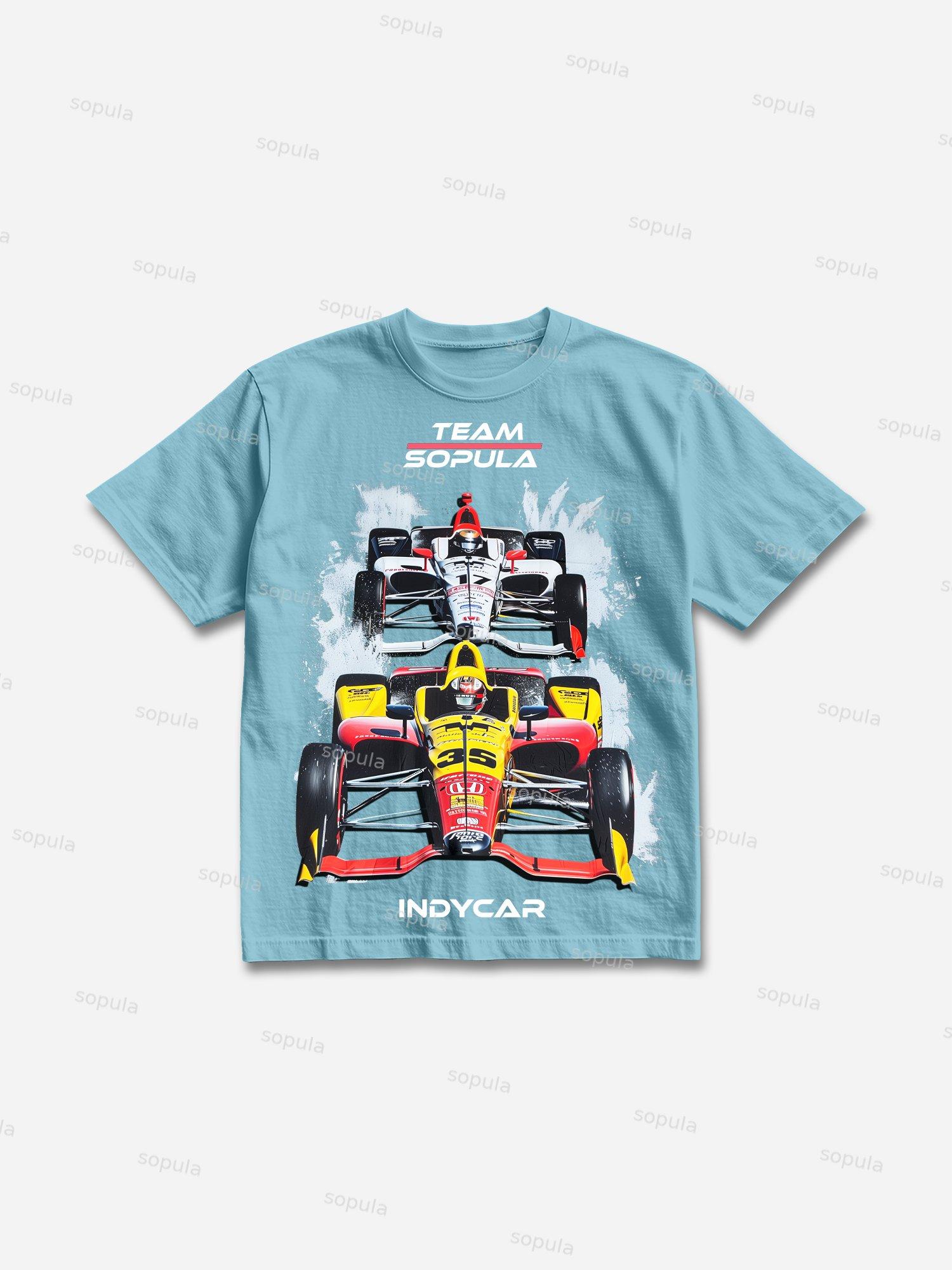 Indycar Racing Team Graphics Cotton T-shirt Product Image