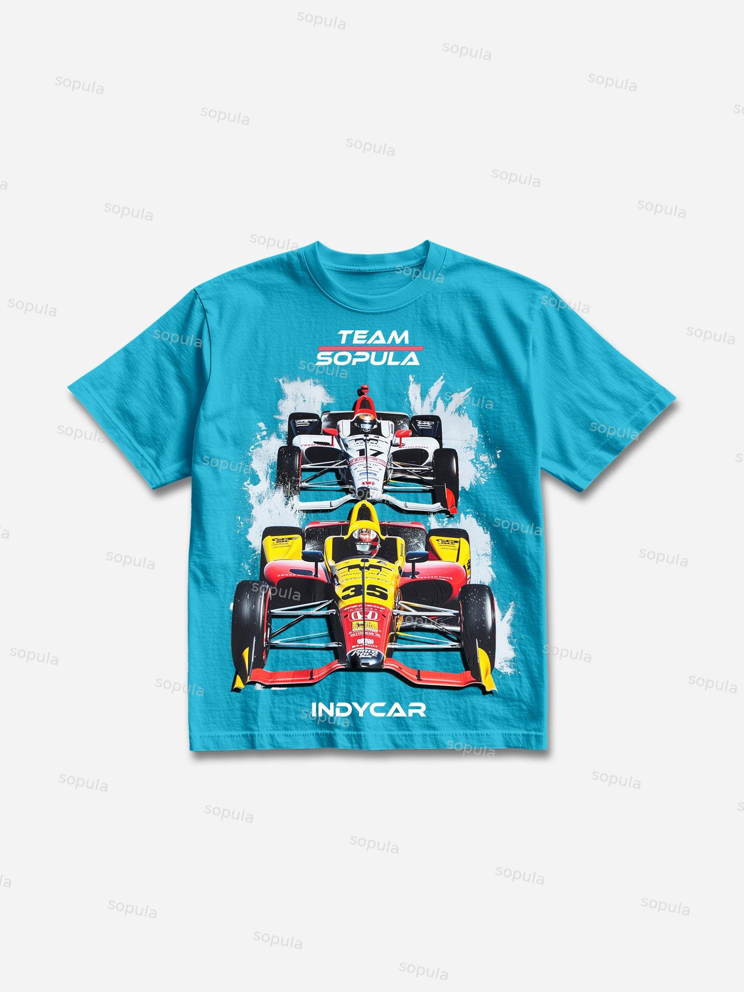Indycar Racing Team Graphics Cotton T-shirt Product Image