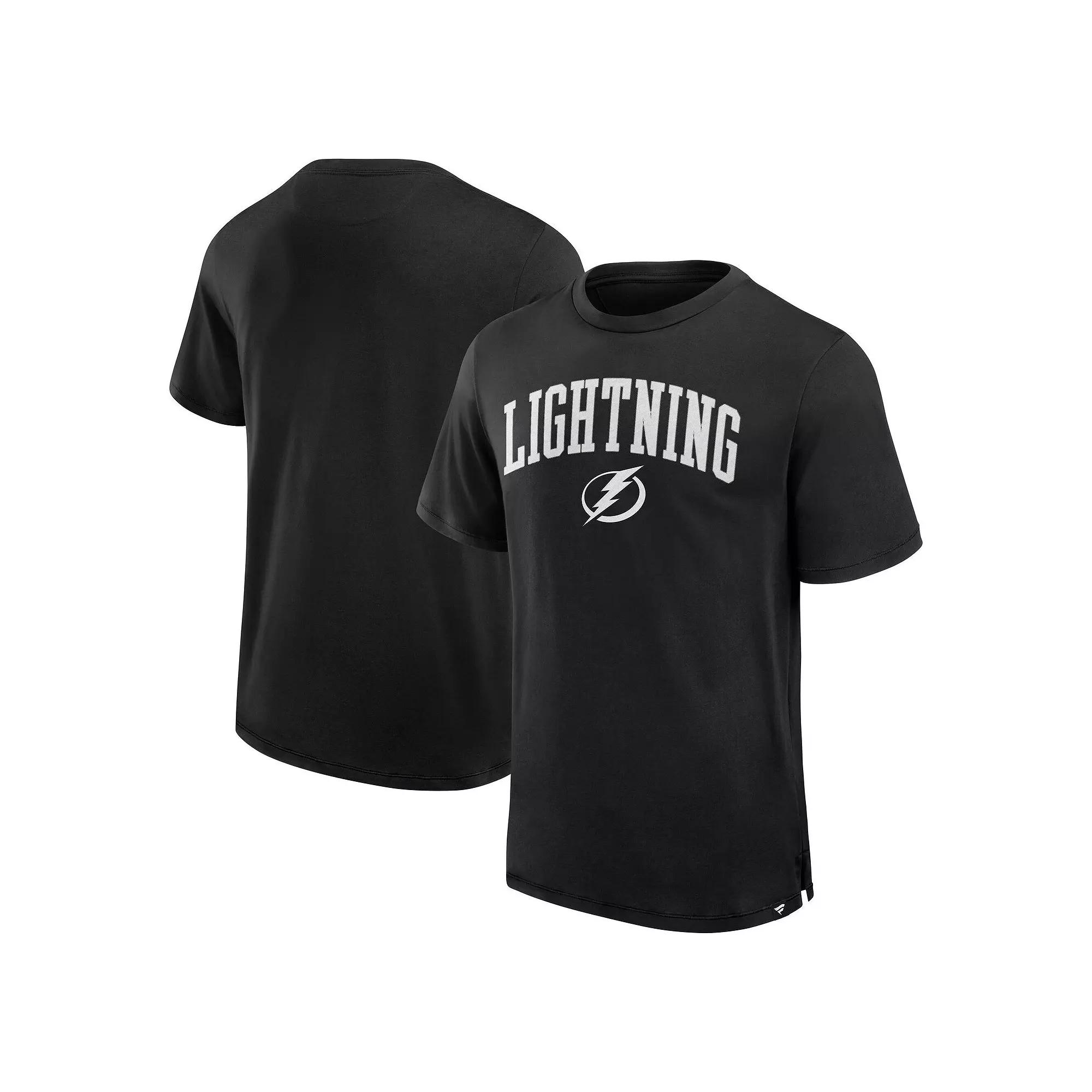 Men's Fanatics Black Tampa Bay Lightning Elevated Pima T-Shirt,  Product Image