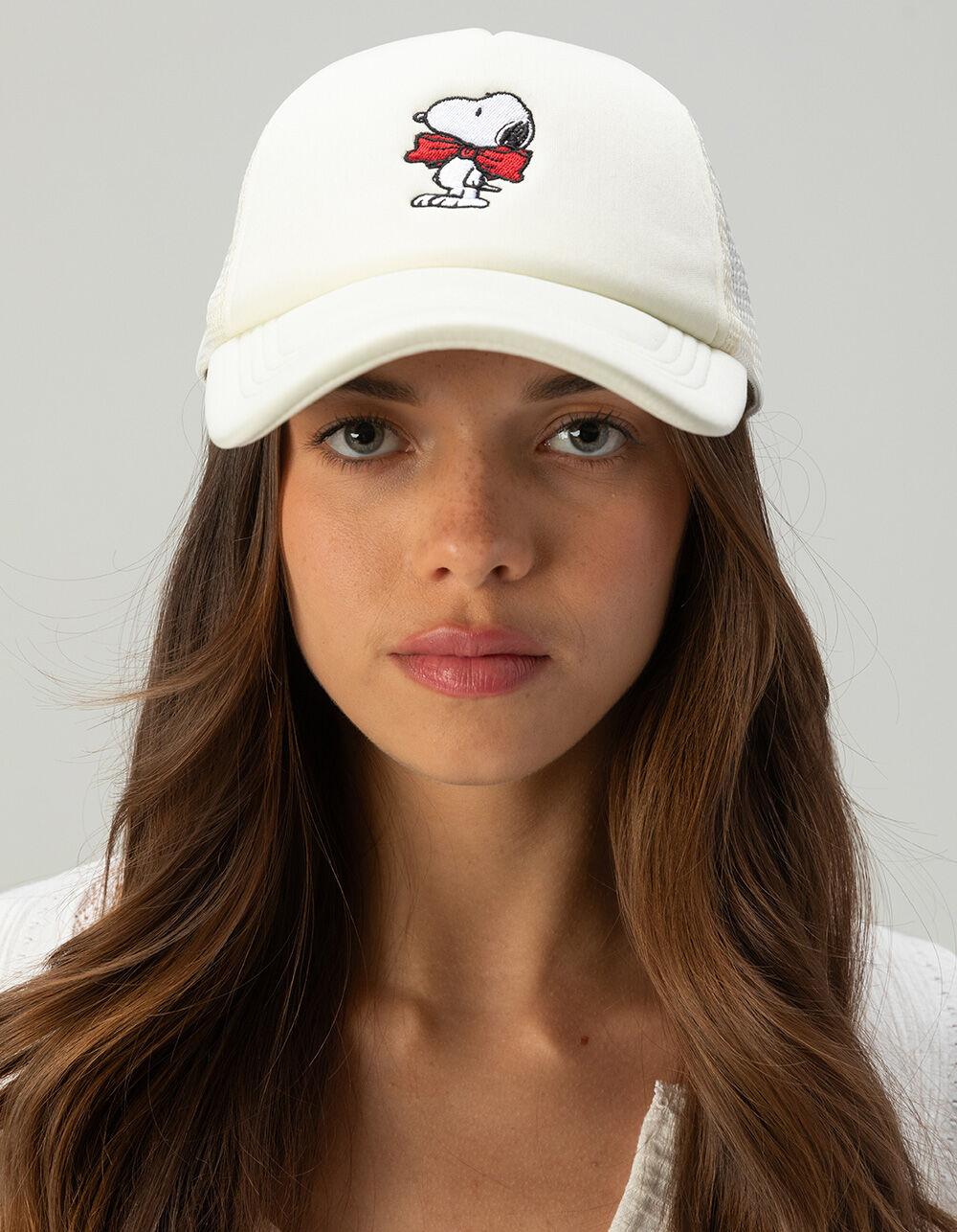 RSQ x Peanuts Snoopy Bow Womens Trucker Hat - IVORY Product Image