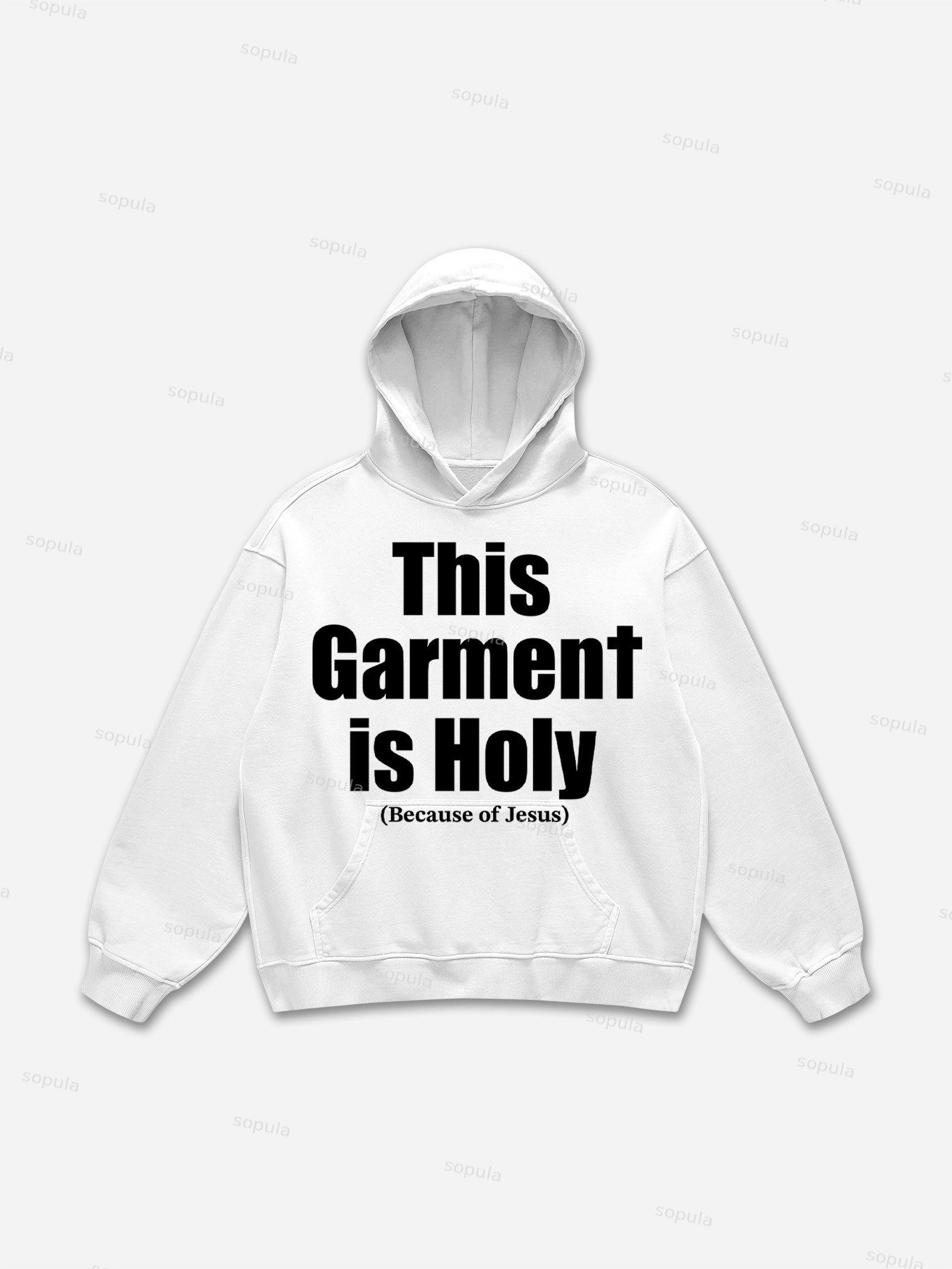 The Sacred Graphic Slogan Transformed By Jesus Hoodie Product Image