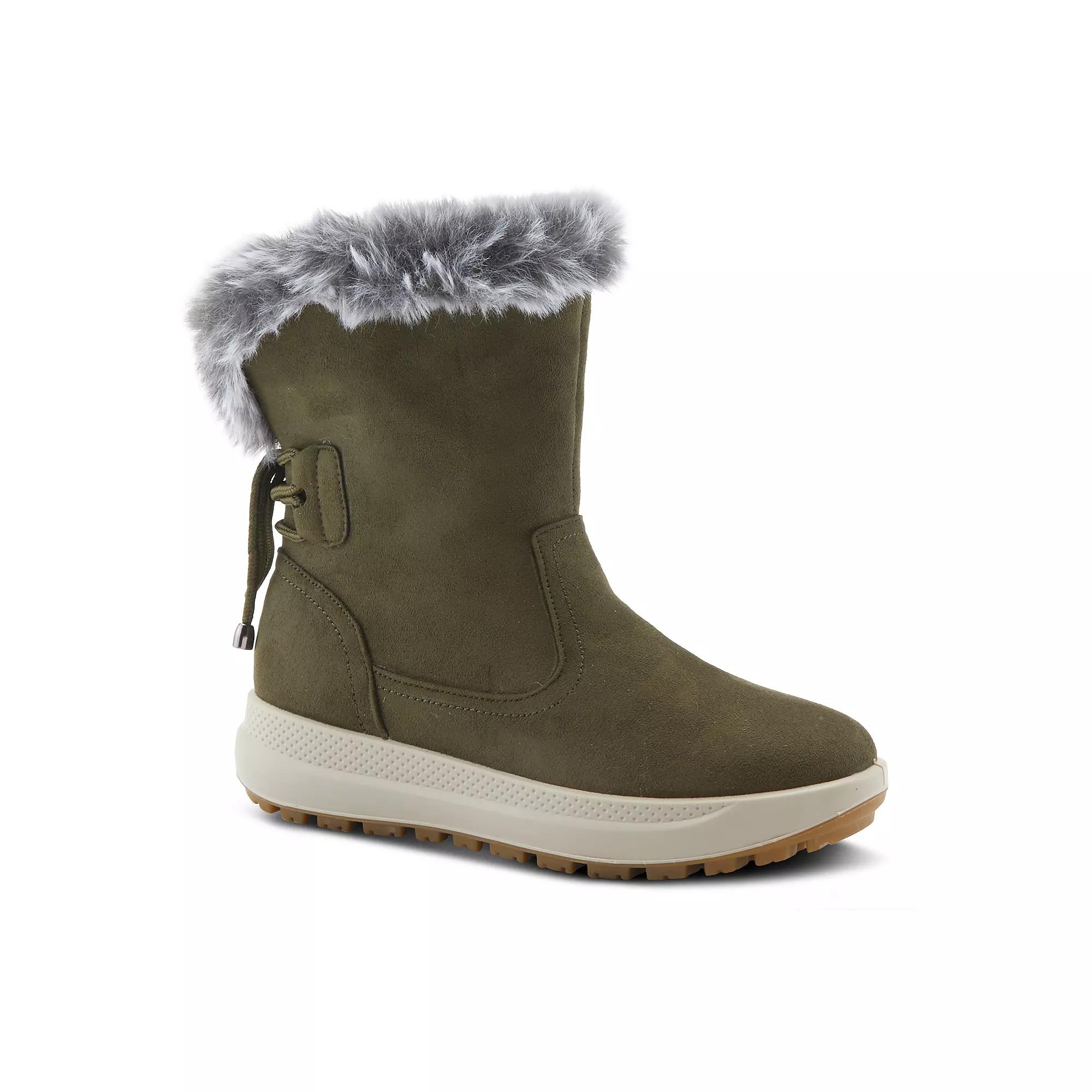 Flexus by Spring Step Snowbird Women's Waterproof Snow Boots, Size: 40, Olive Green Product Image