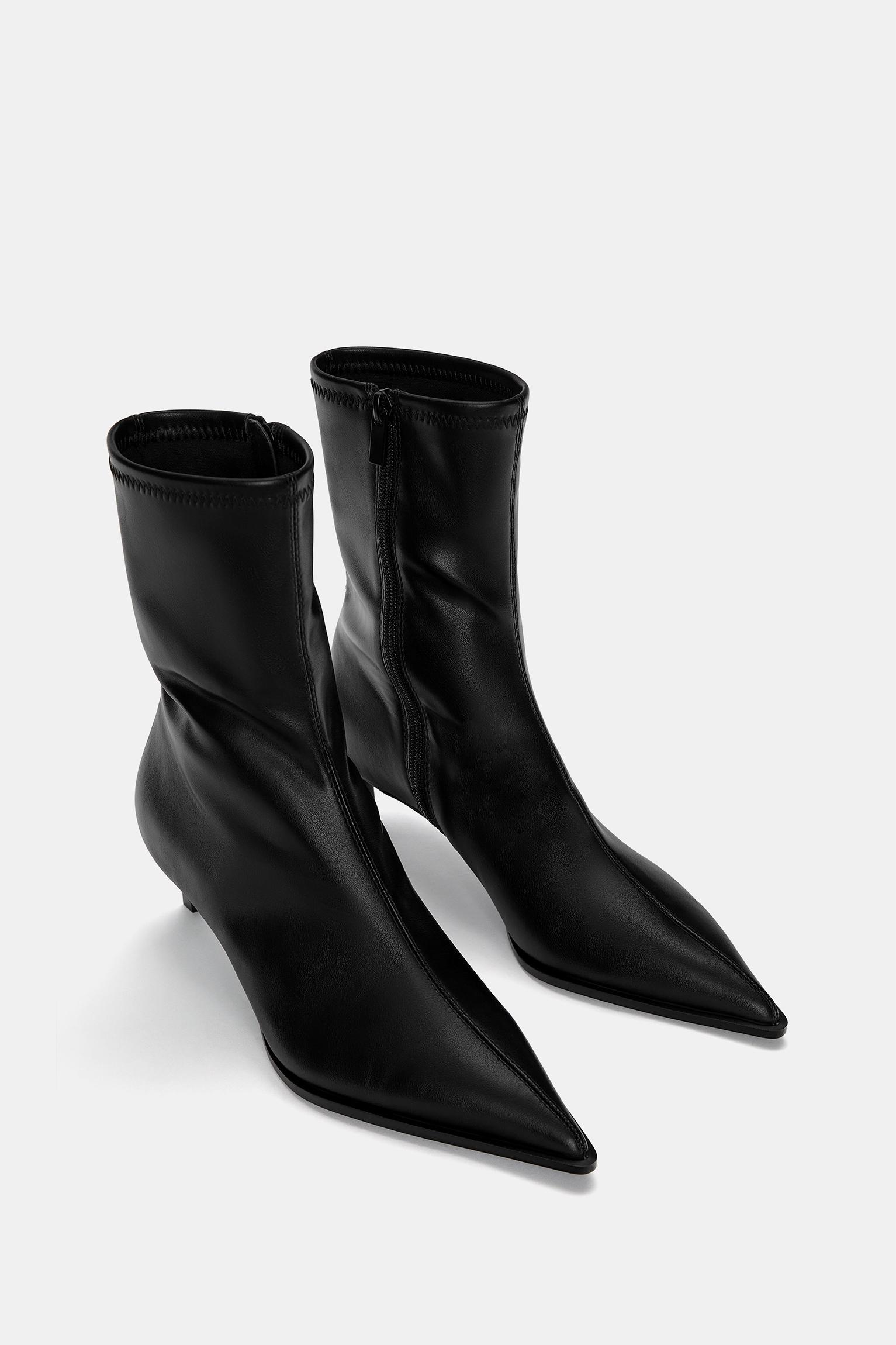 Stretch high-heel ankle boots Product Image