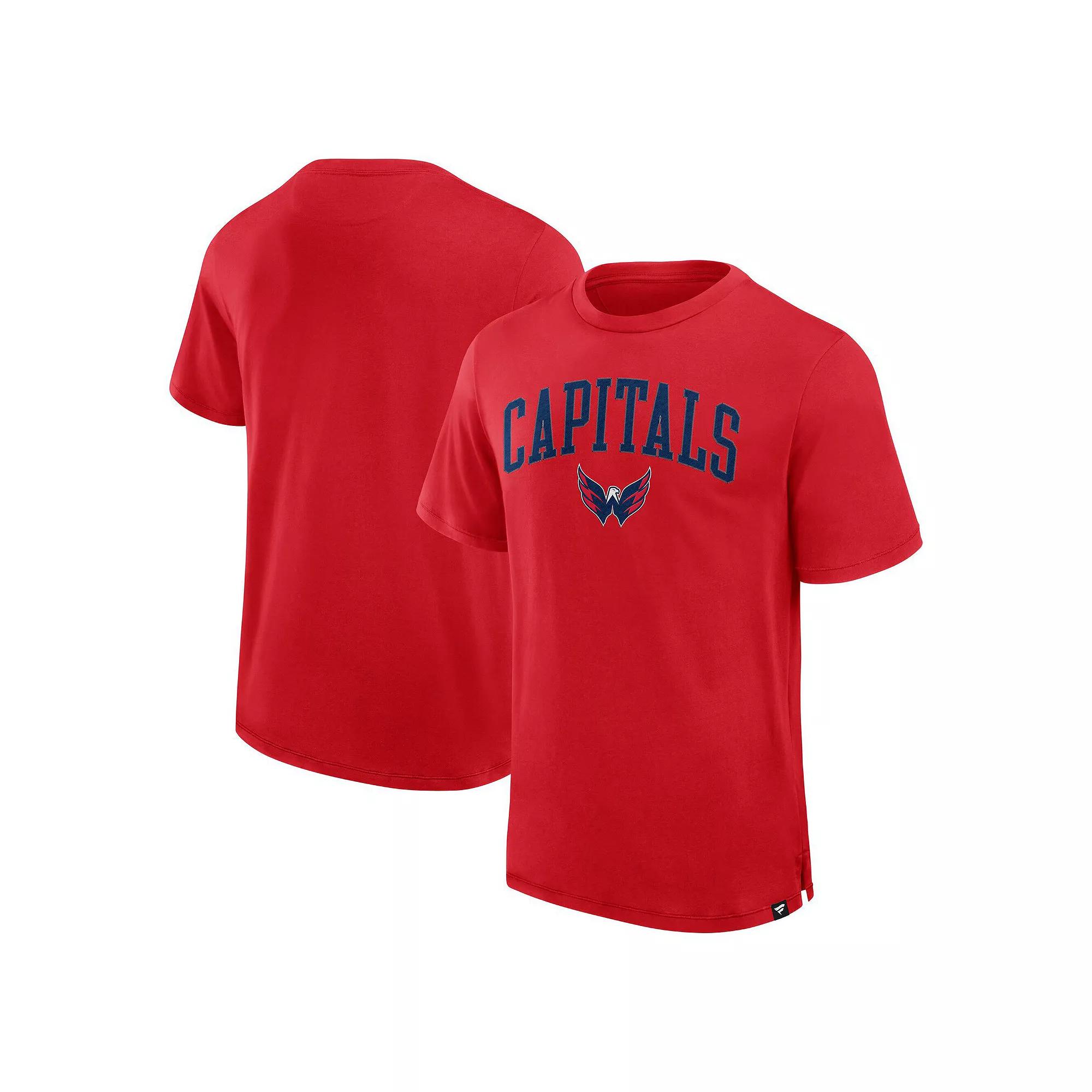 Men's Fanatics Red Washington Capitals Elevated Pima T-Shirt,  Product Image