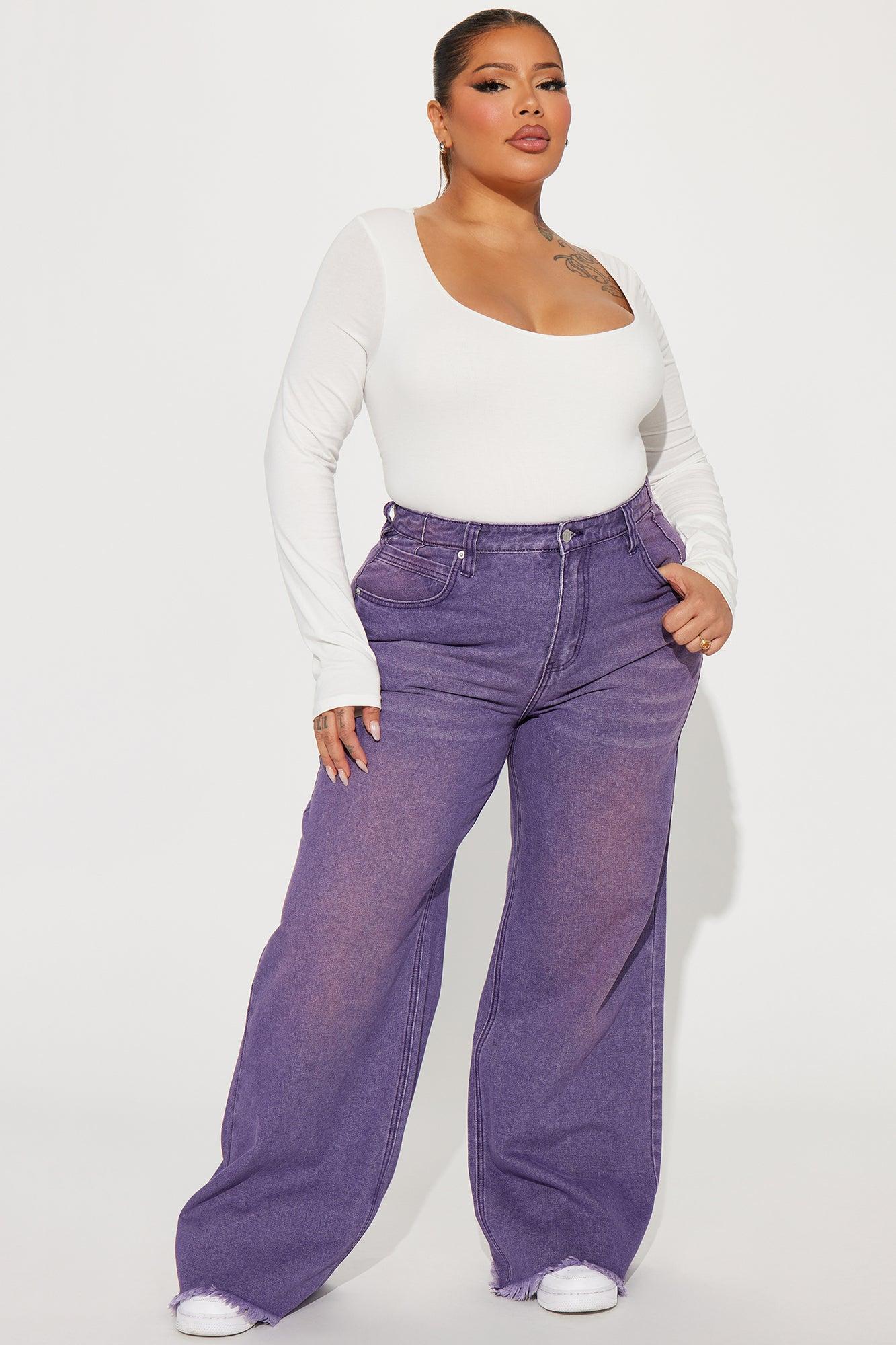 Ashtin Baggy Jeans - Purple Product Image