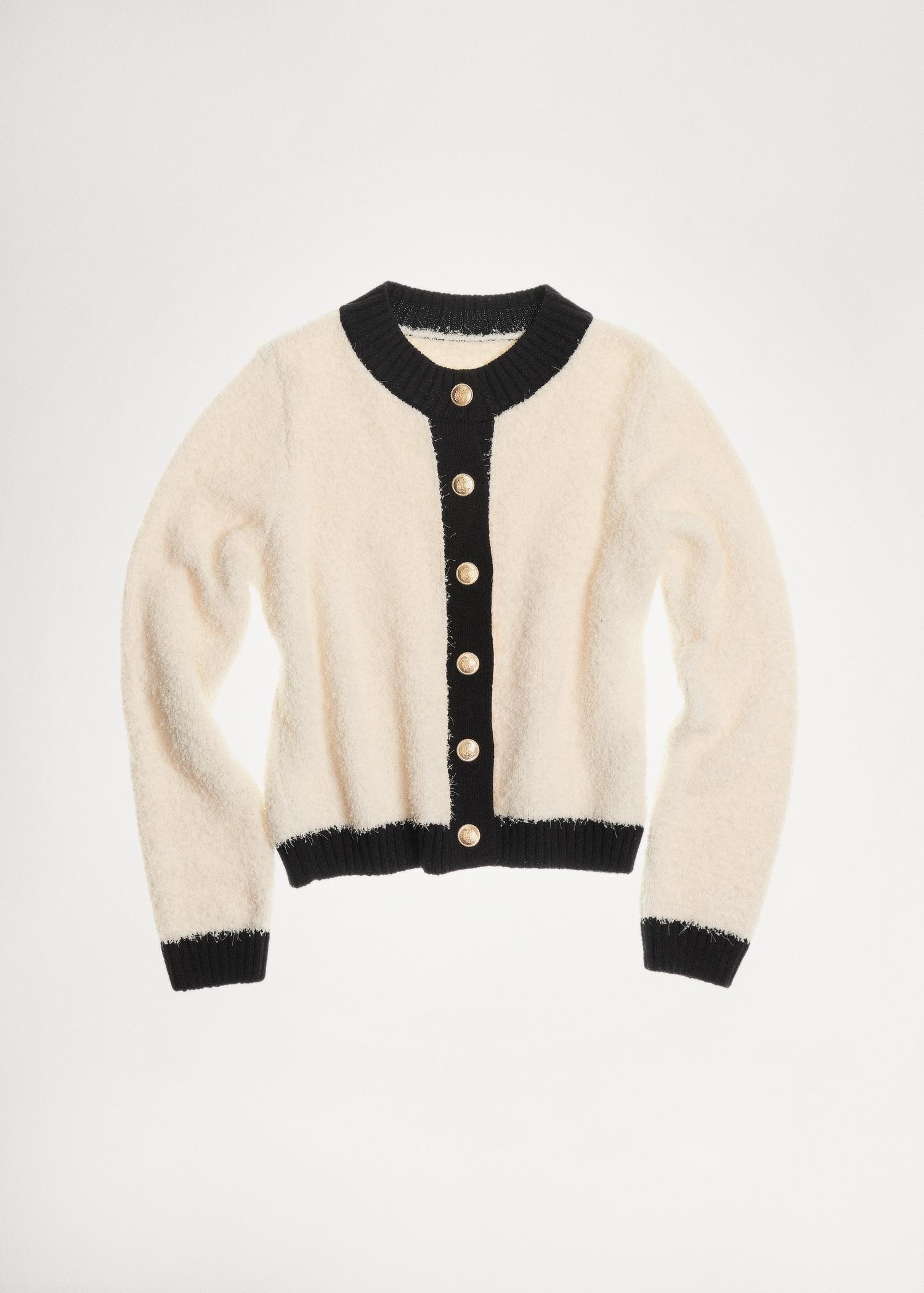 Contrasted buttons jacket - Women | MANGO USA Product Image