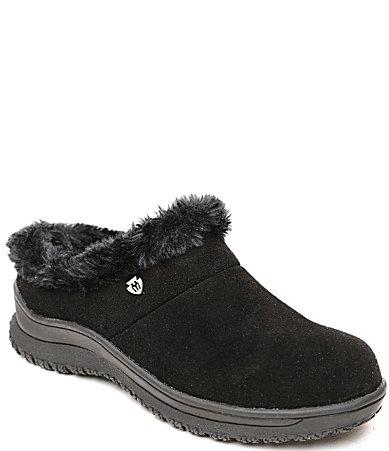 Minnetonka Emerson Suede Water Resistant Pile Lined Mules Product Image