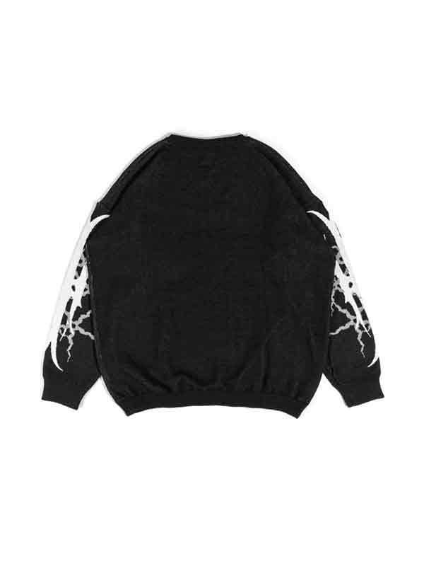Knit Anime Print Loose Sweater Product Image