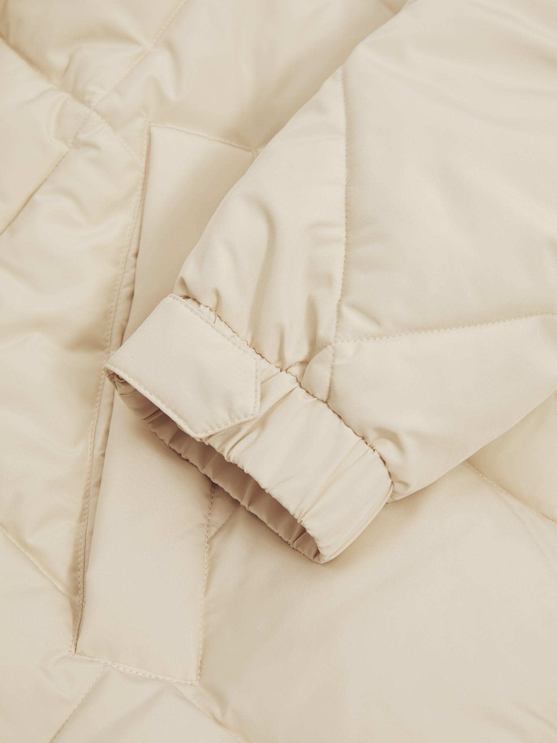 Quilted Puffer Coat in Cream Product Image