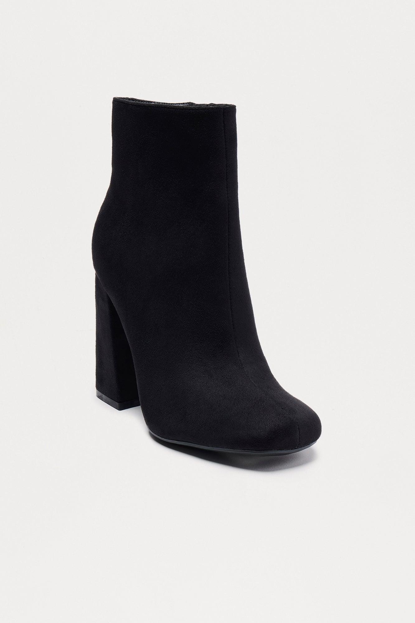 Jonas Block Heel Booties - Black/Black Female Product Image