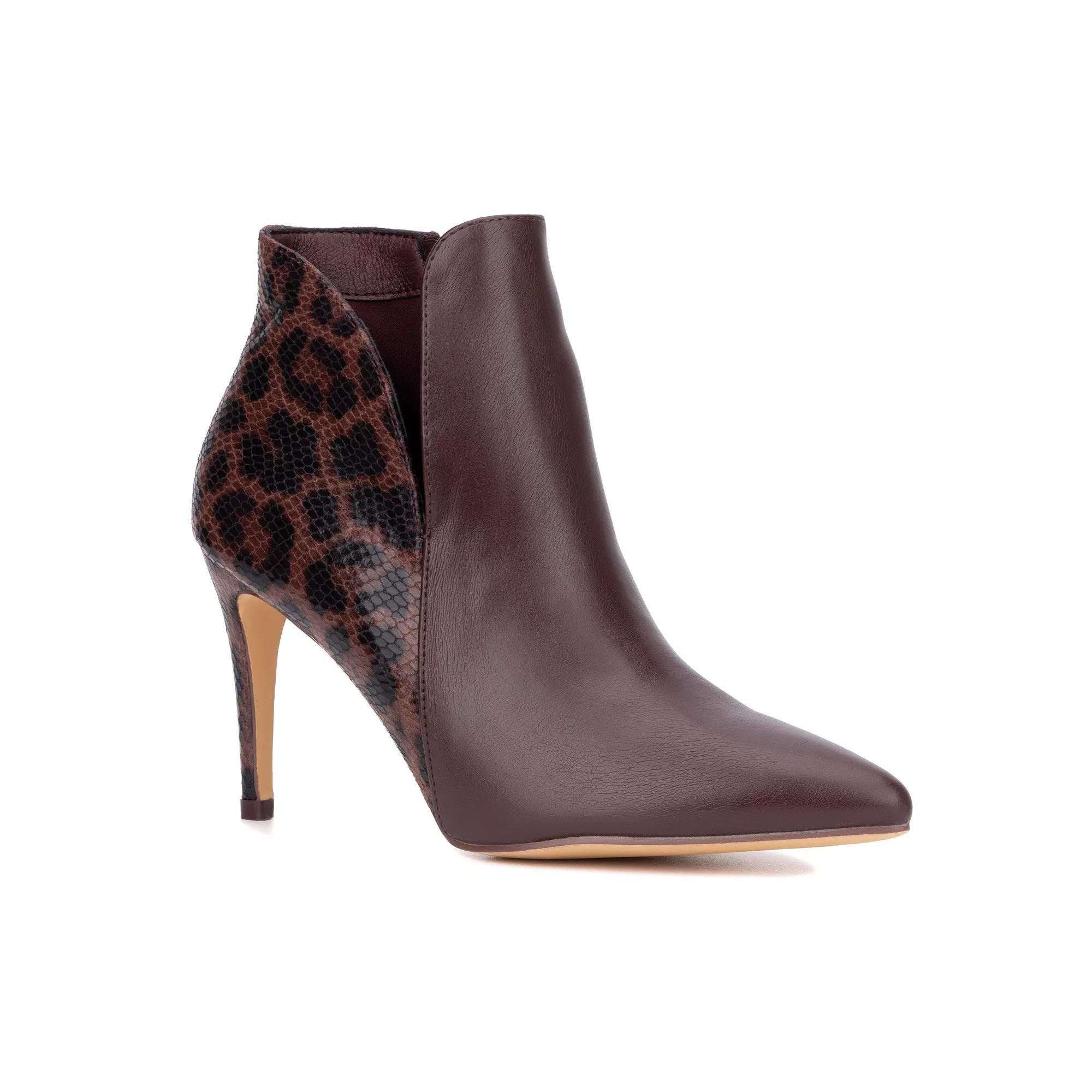 New York & Company Emani Womens Heeled Ankle Boots Red Product Image