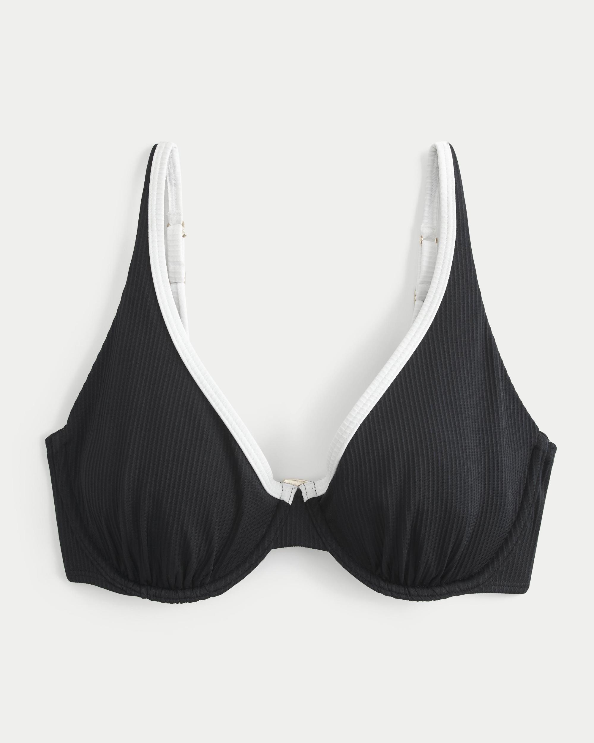 Curvy High Apex Ribbed Underwire Bikini Top Product Image