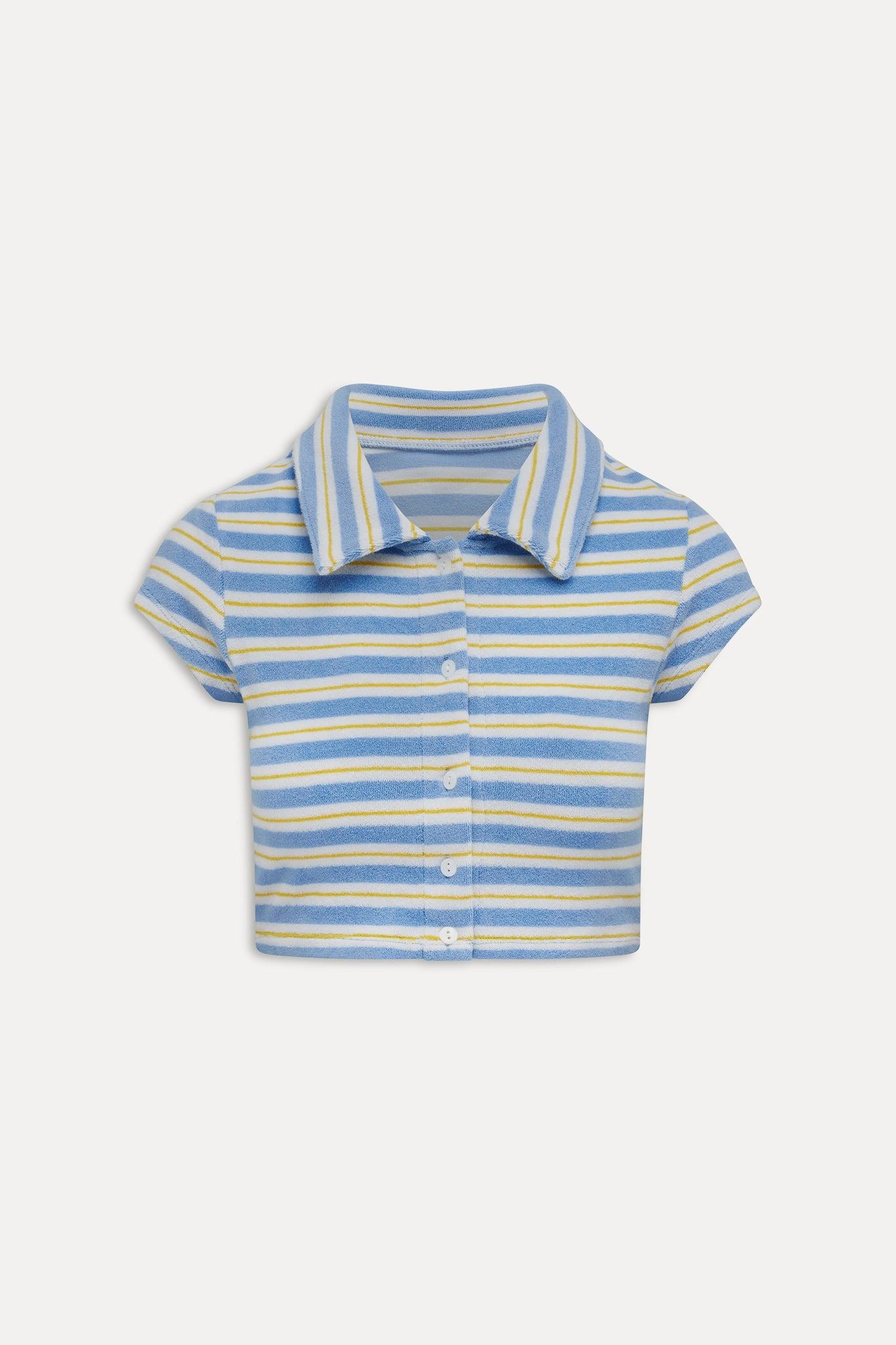 Laurel Striped Terry Cloth Shirt - Ashbury Stripe Product Image