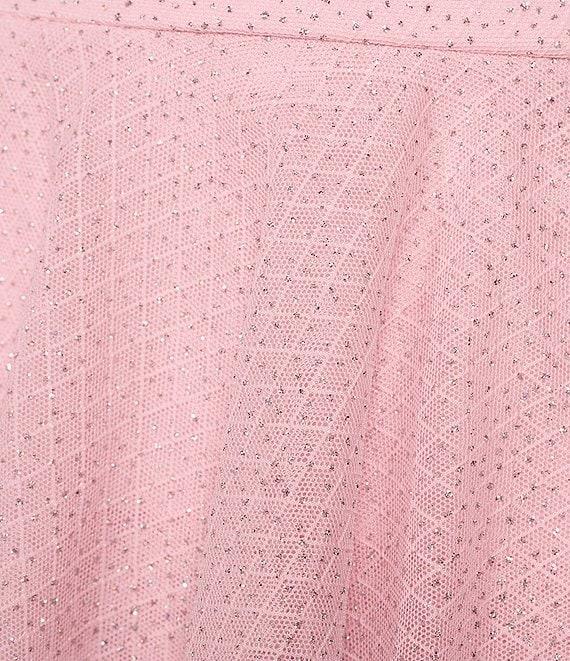 Honey and Rosie Sweetheart Off Shoulder Mesh Drape Ruffle Skirt Dress Product Image