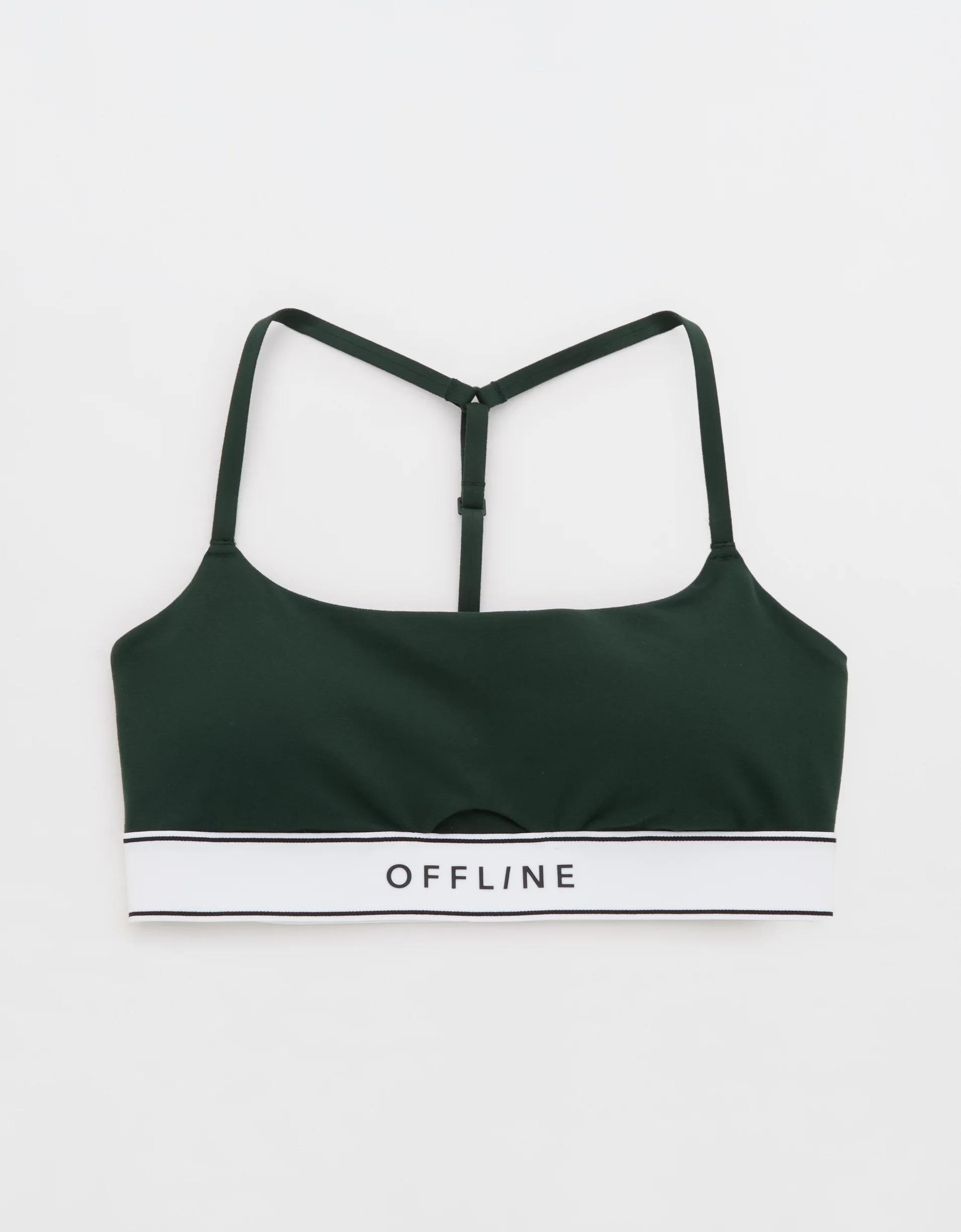 OFFLINE By Aerie The Hugger Logo Elastic Sports Bra Product Image