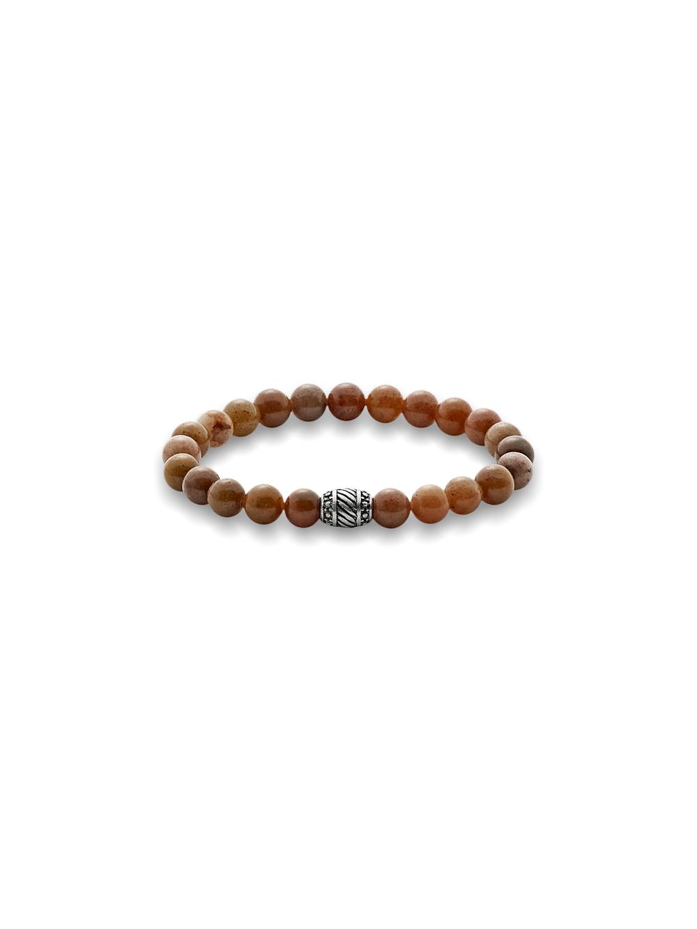 Semi Precious Bead Bracelet - Tan Multi Product Image