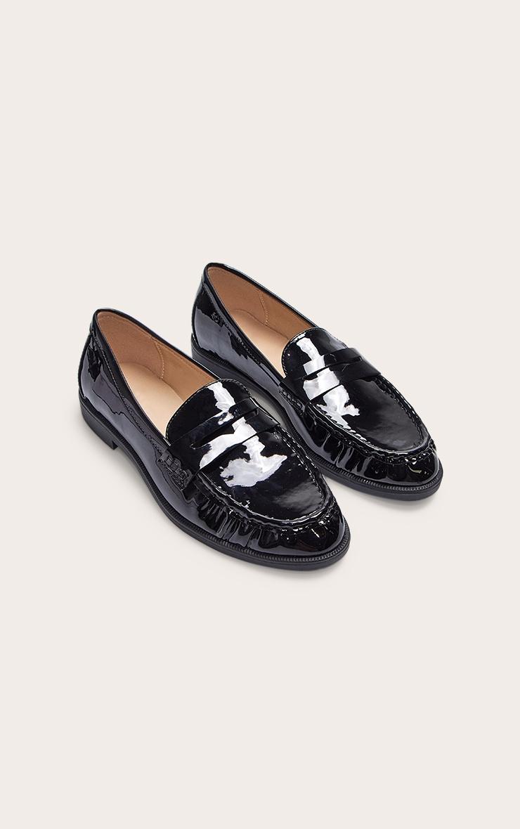 Black Patent Round Toe Loafer Product Image