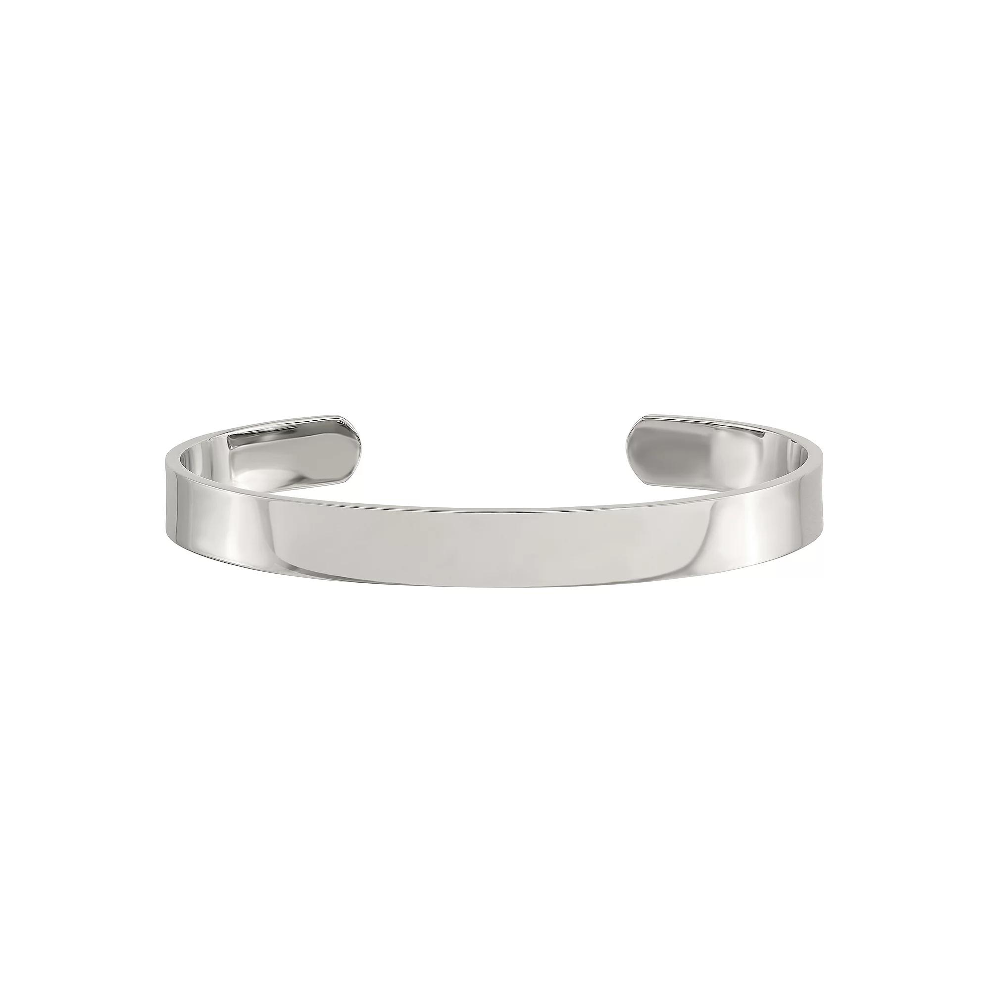 Men's Stainless Steel Polished Cuff Bracelet Product Image