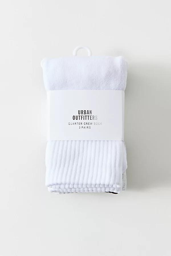 Urban Outfitters UO Quarter Crew Sock 3-Pack Womens at Urban Outfitters Product Image