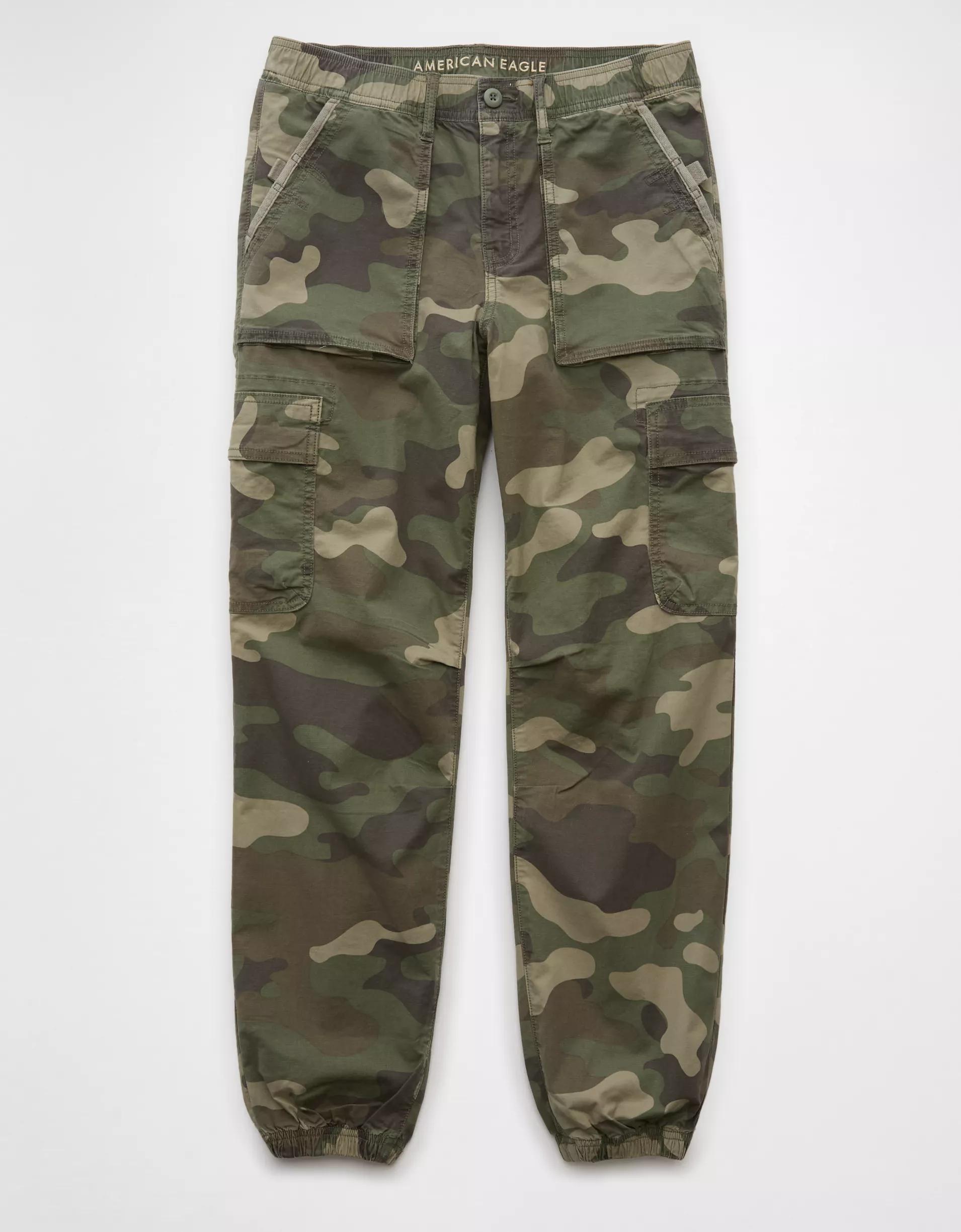 AE Stretch High-Waisted Baggy Cargo Jogger Product Image