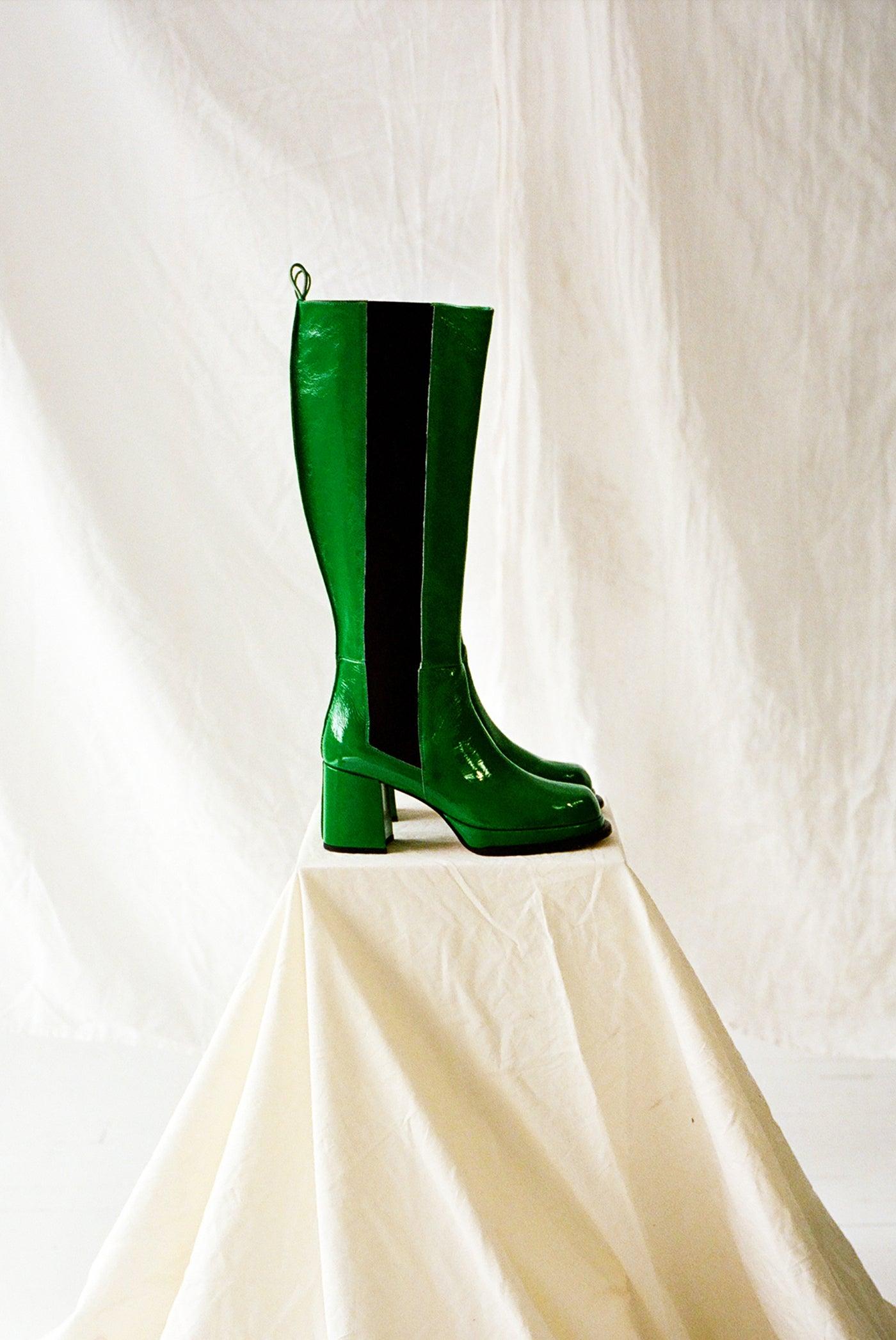 Knee High Boot - Kelly Green Product Image